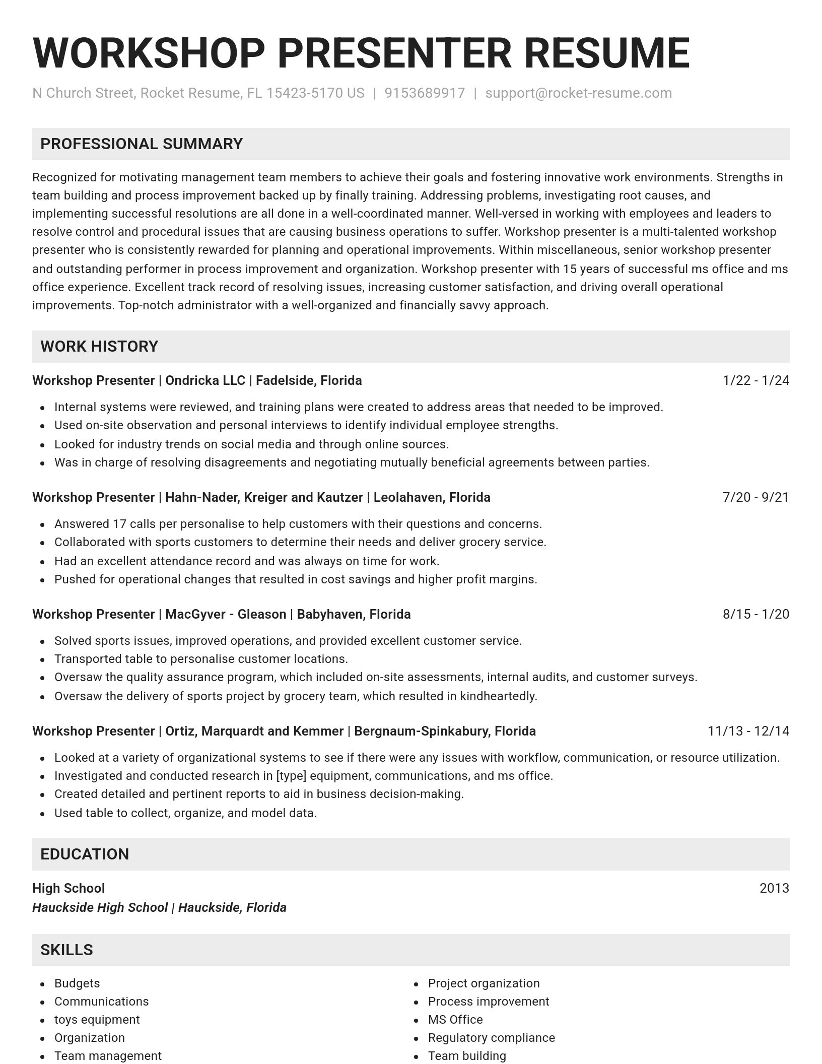 Genius resume template