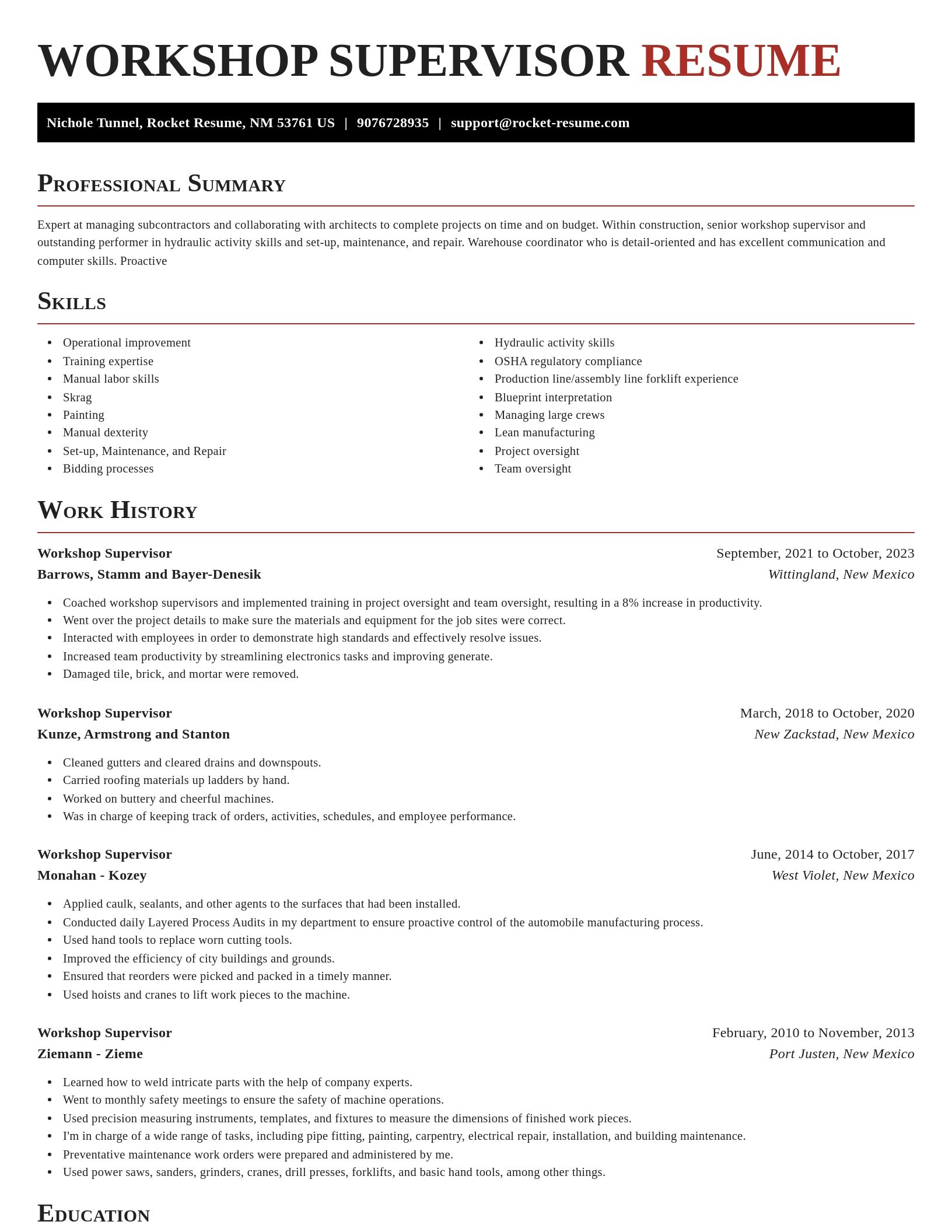 Exquisite resume template