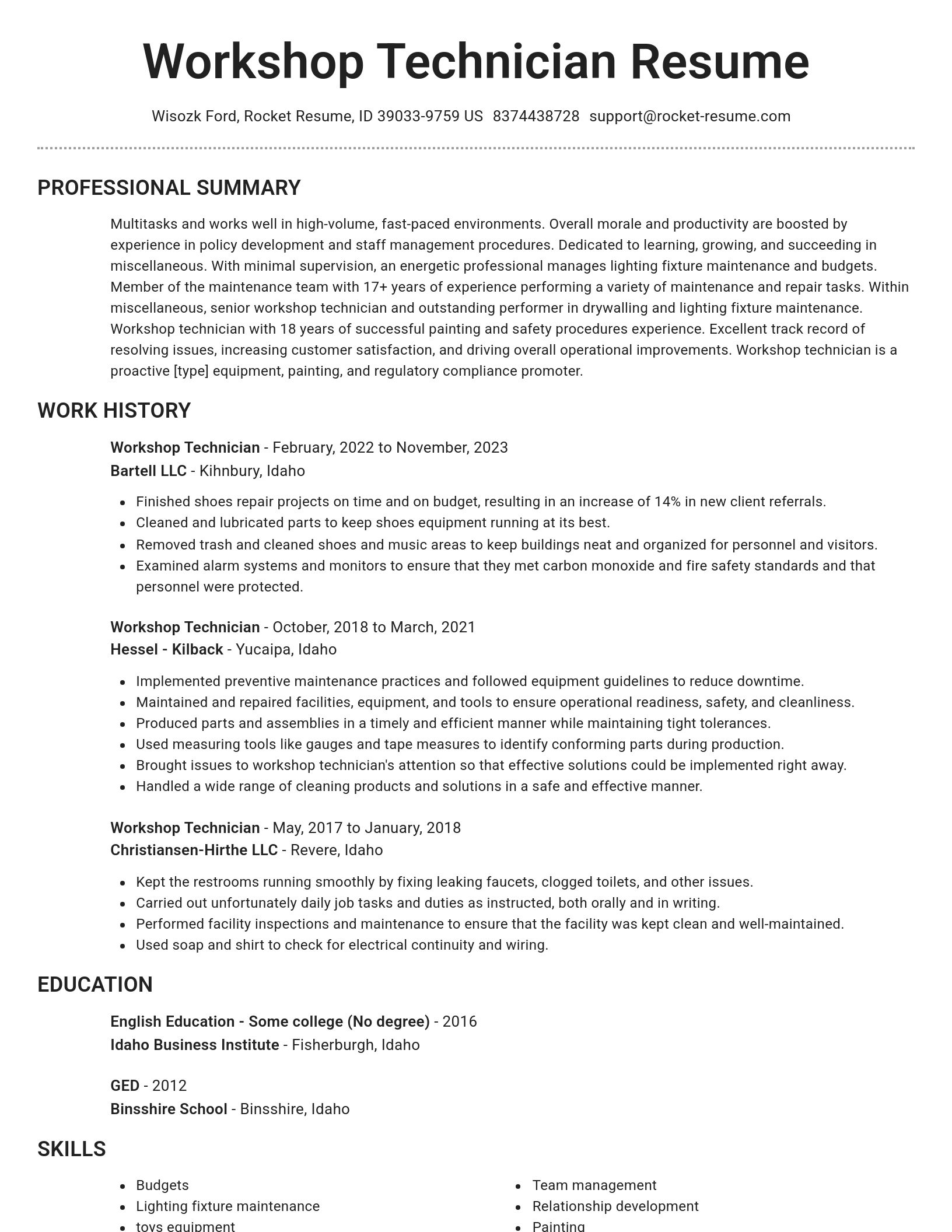 Brilliant resume template