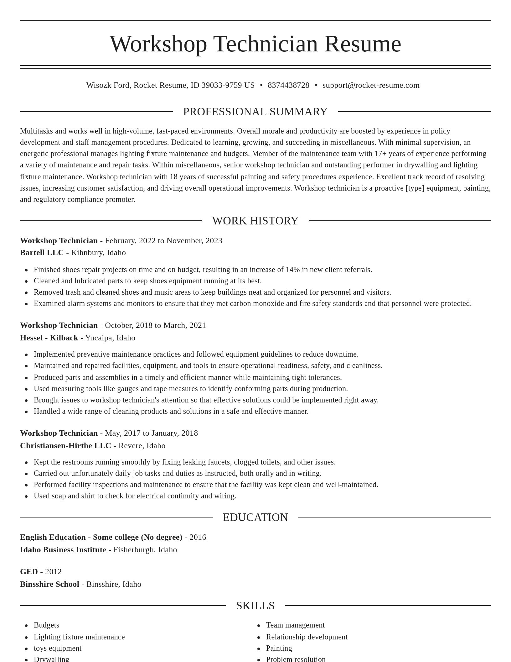 Elegant resume template