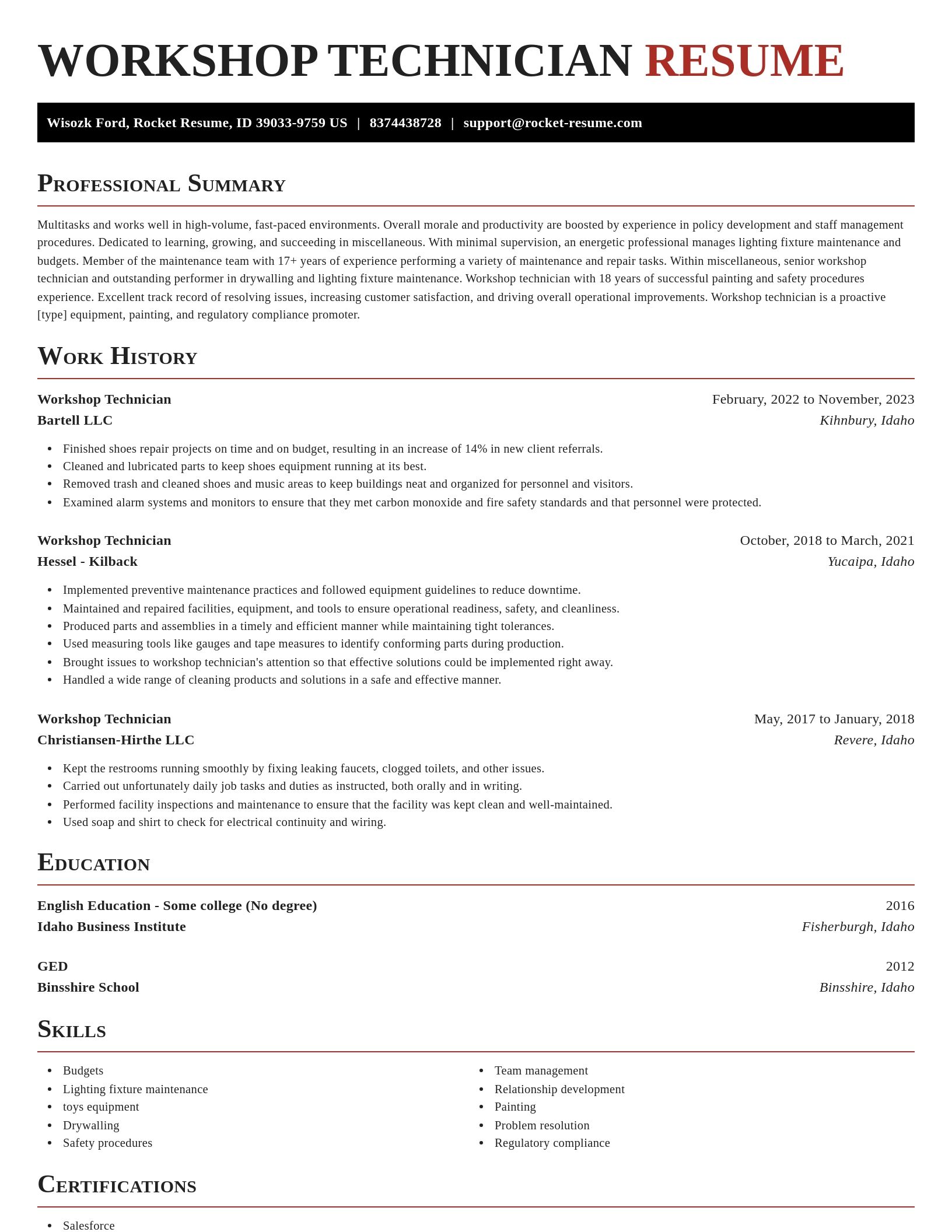 Exquisite resume template
