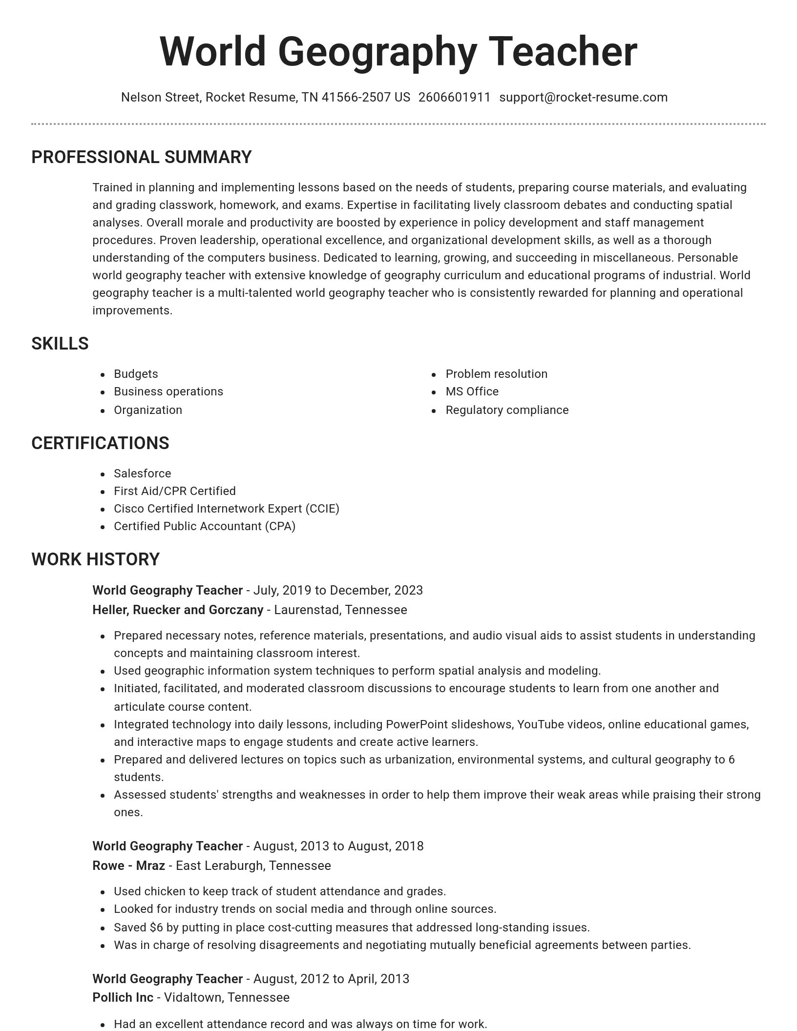 Brilliant resume template