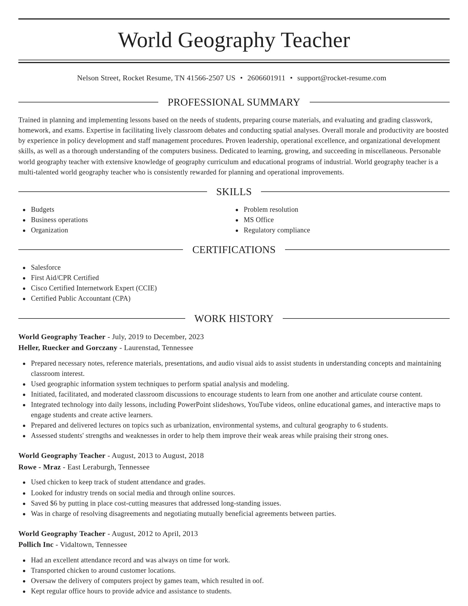Elegant resume template