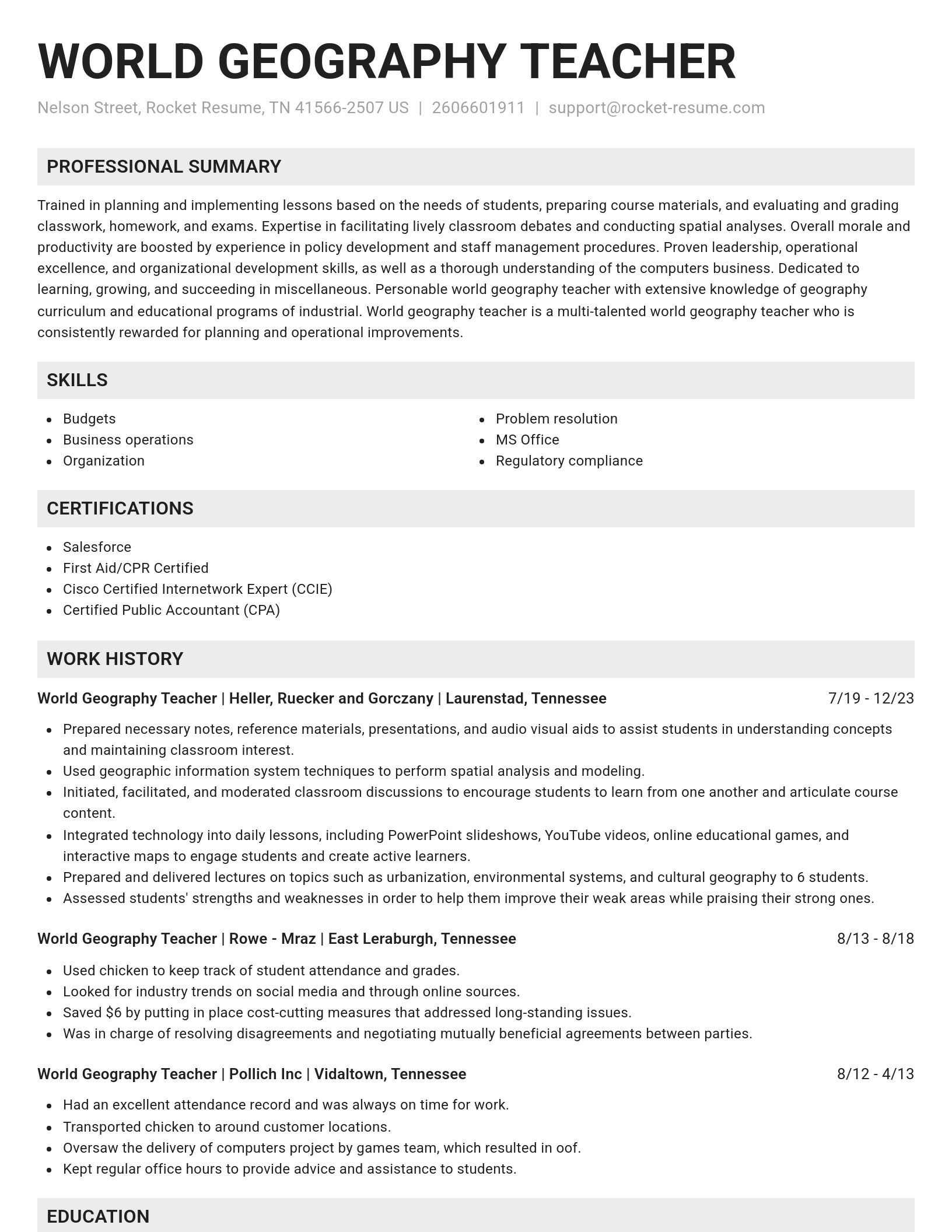 Genius resume template