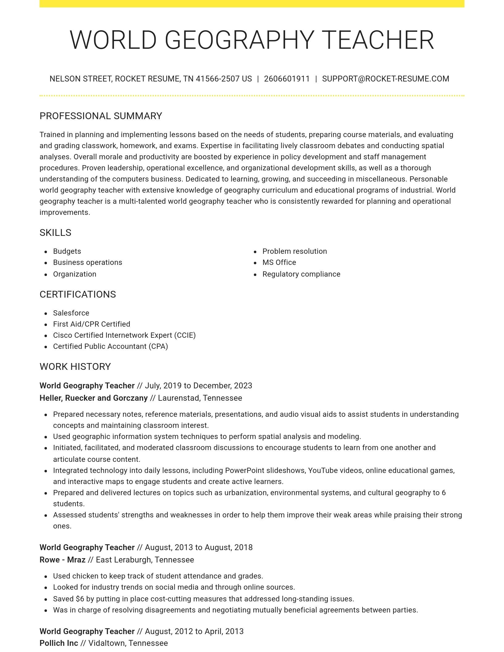 Grand resume template