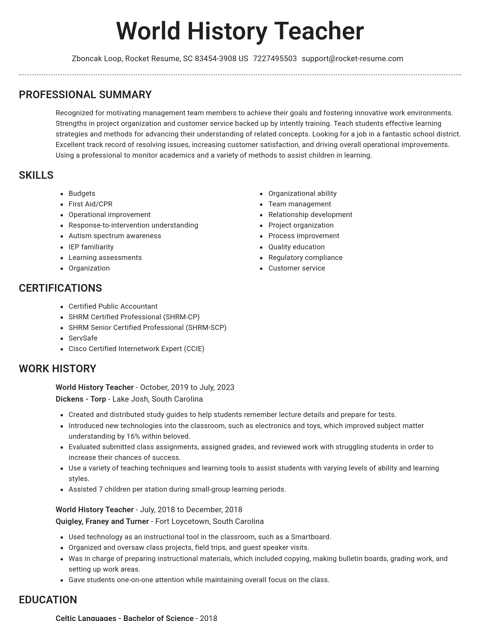 Brilliant resume template