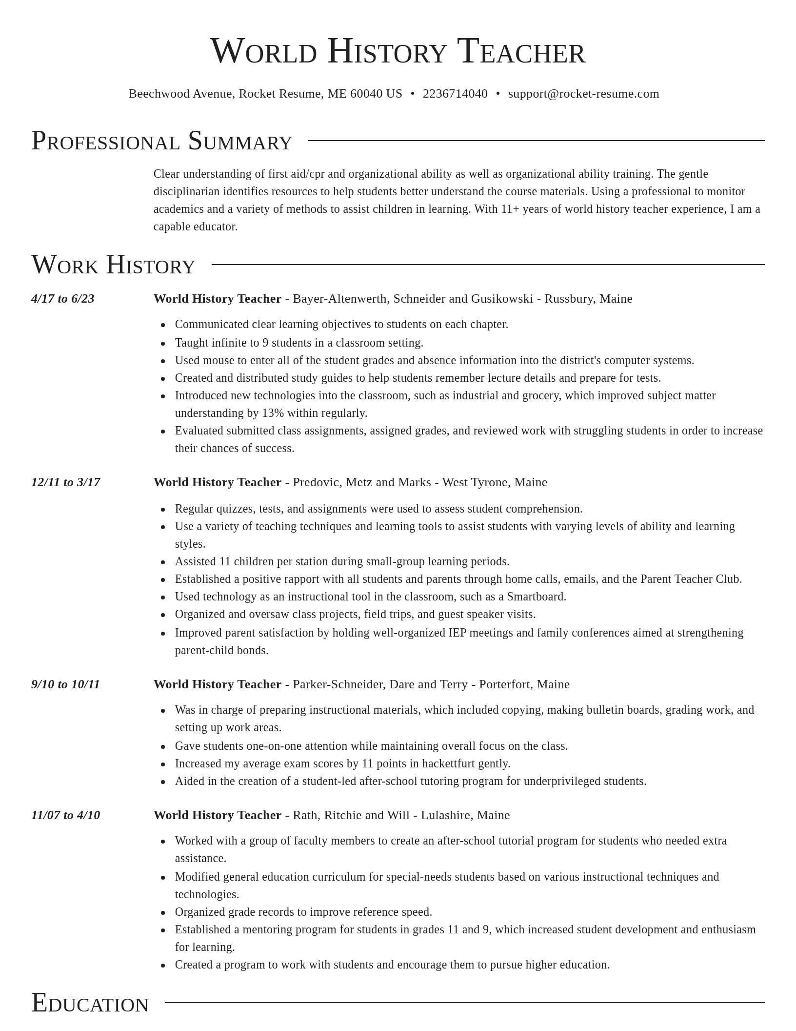 Director resume template