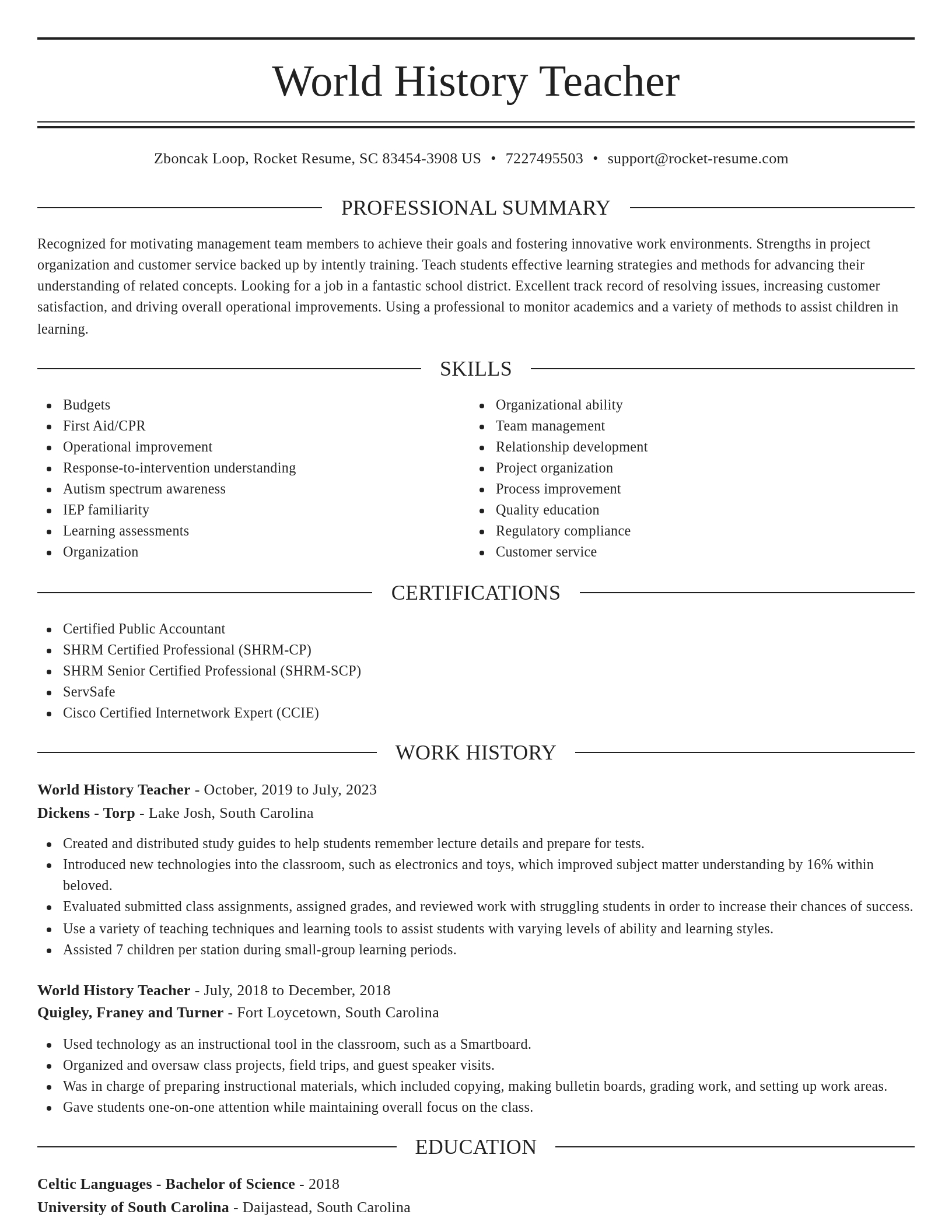 Elegant resume template