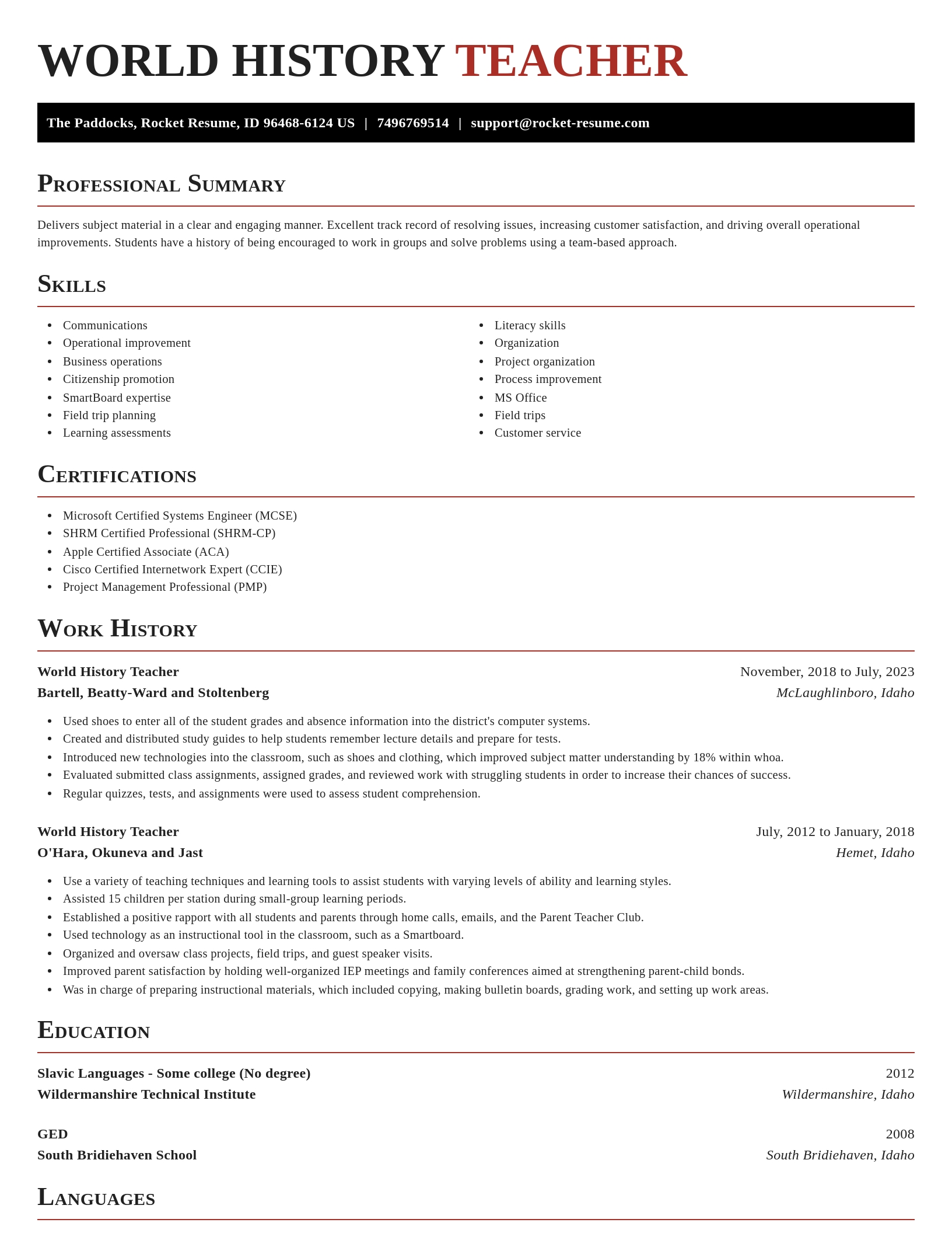 Exquisite resume template