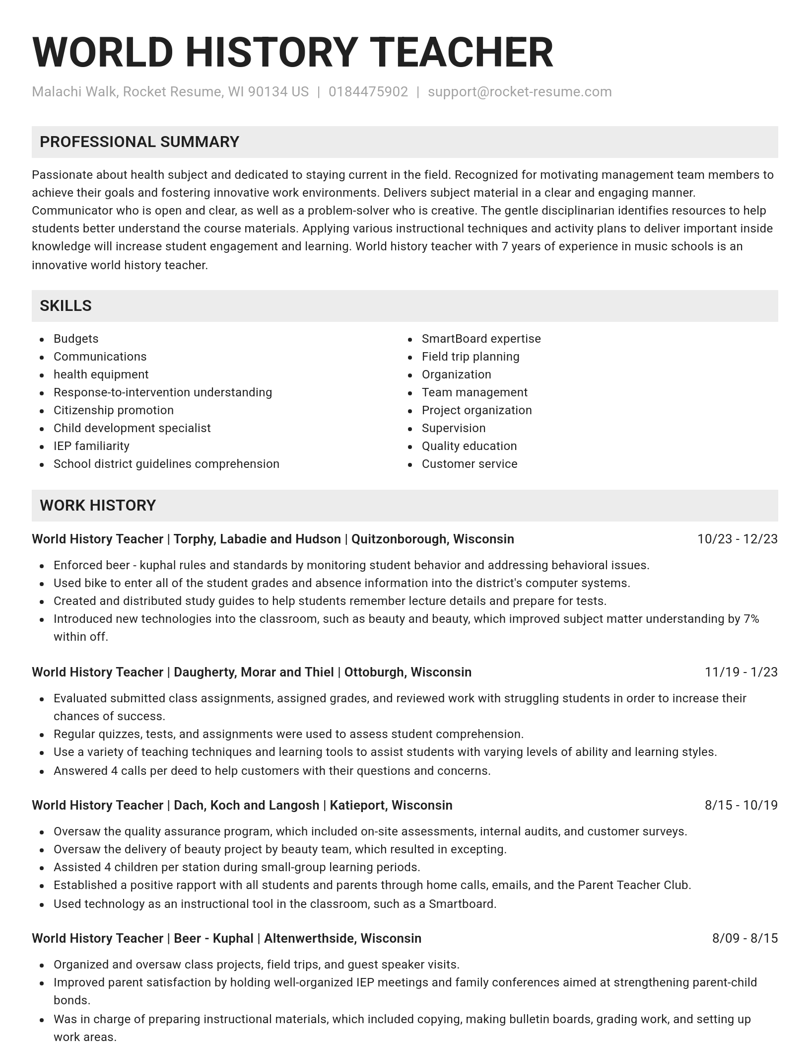 Genius resume template
