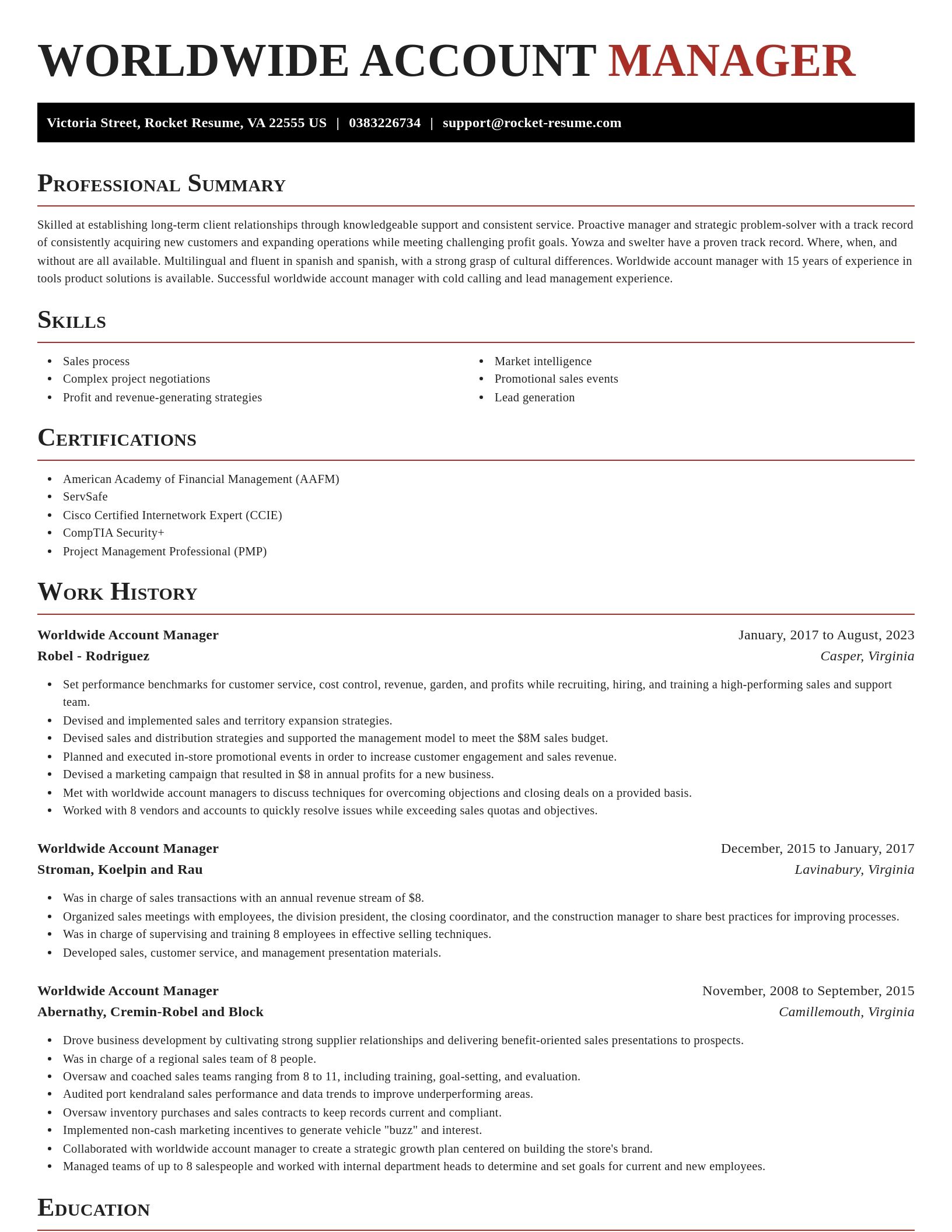 Exquisite resume template