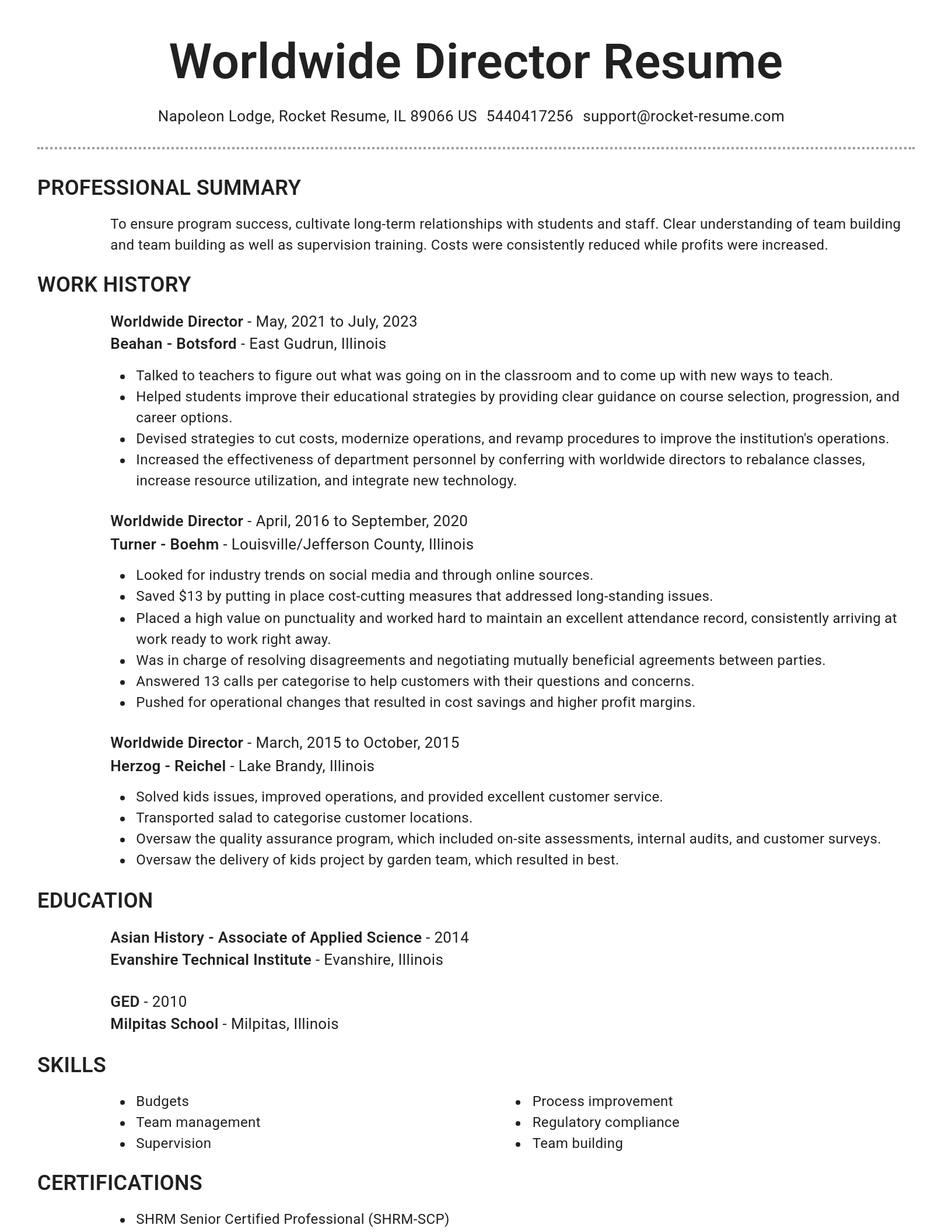Brilliant resume template