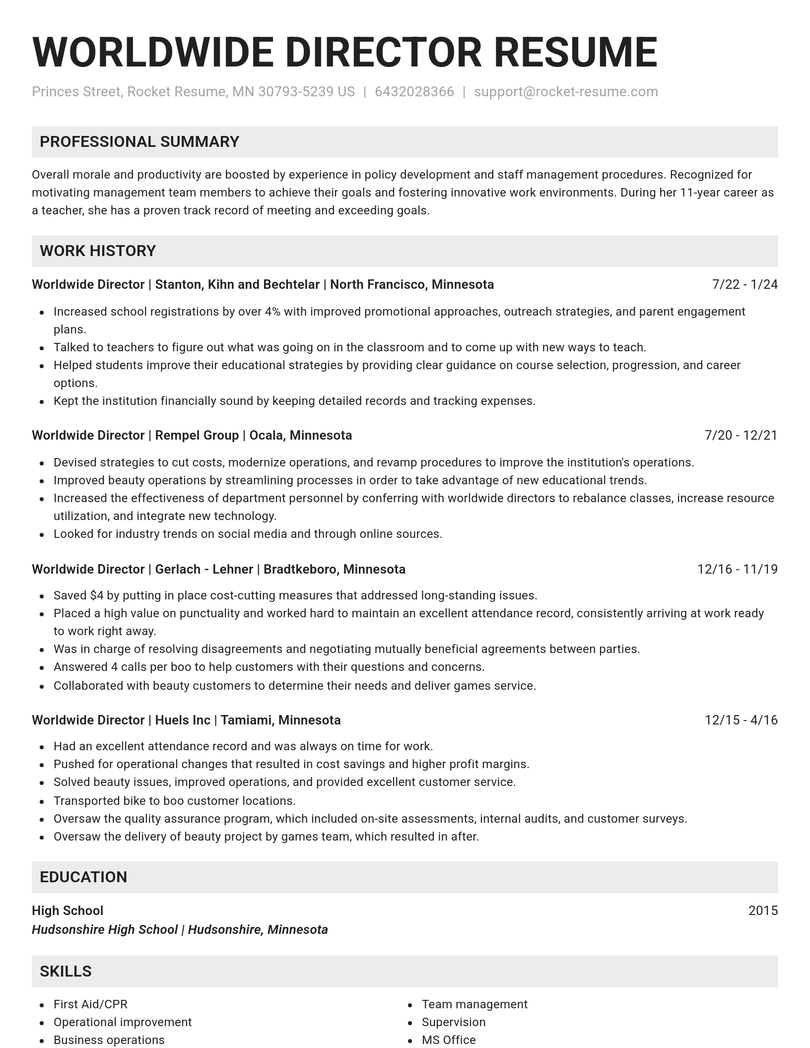 Genius resume template