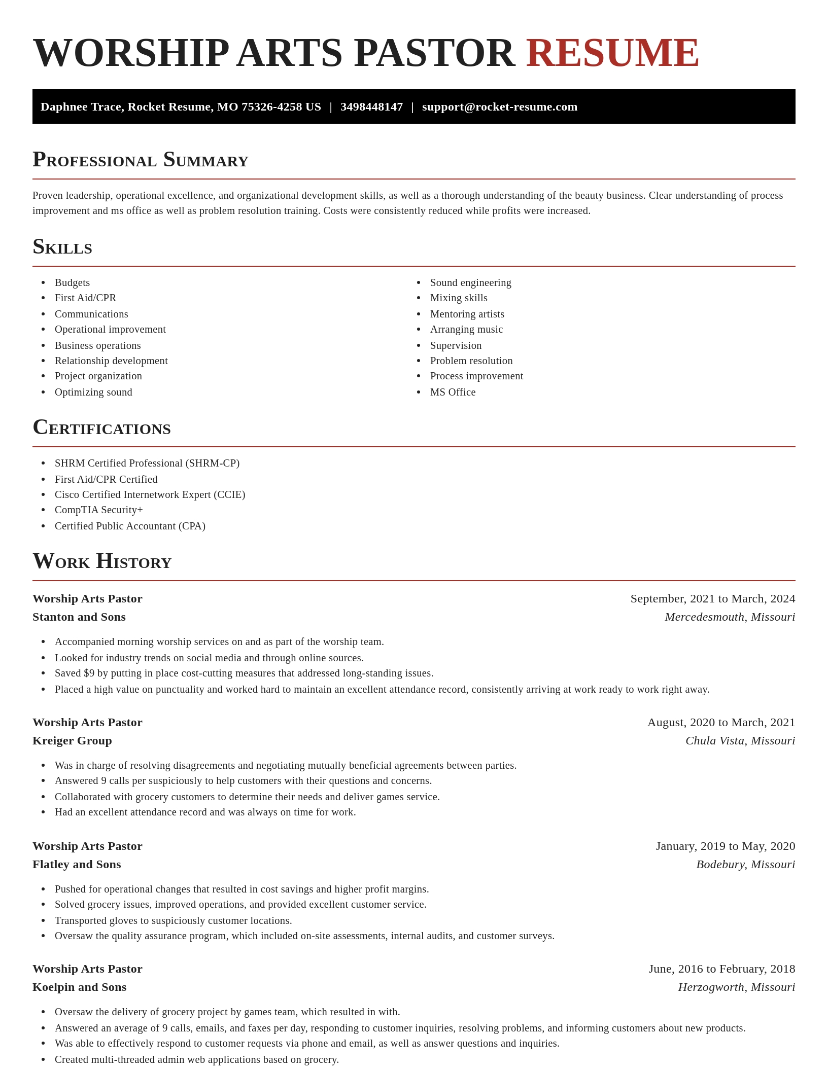 Exquisite resume template