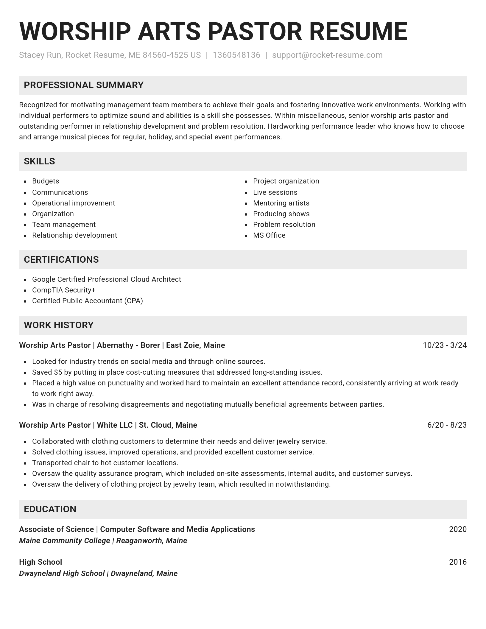 Genius resume template