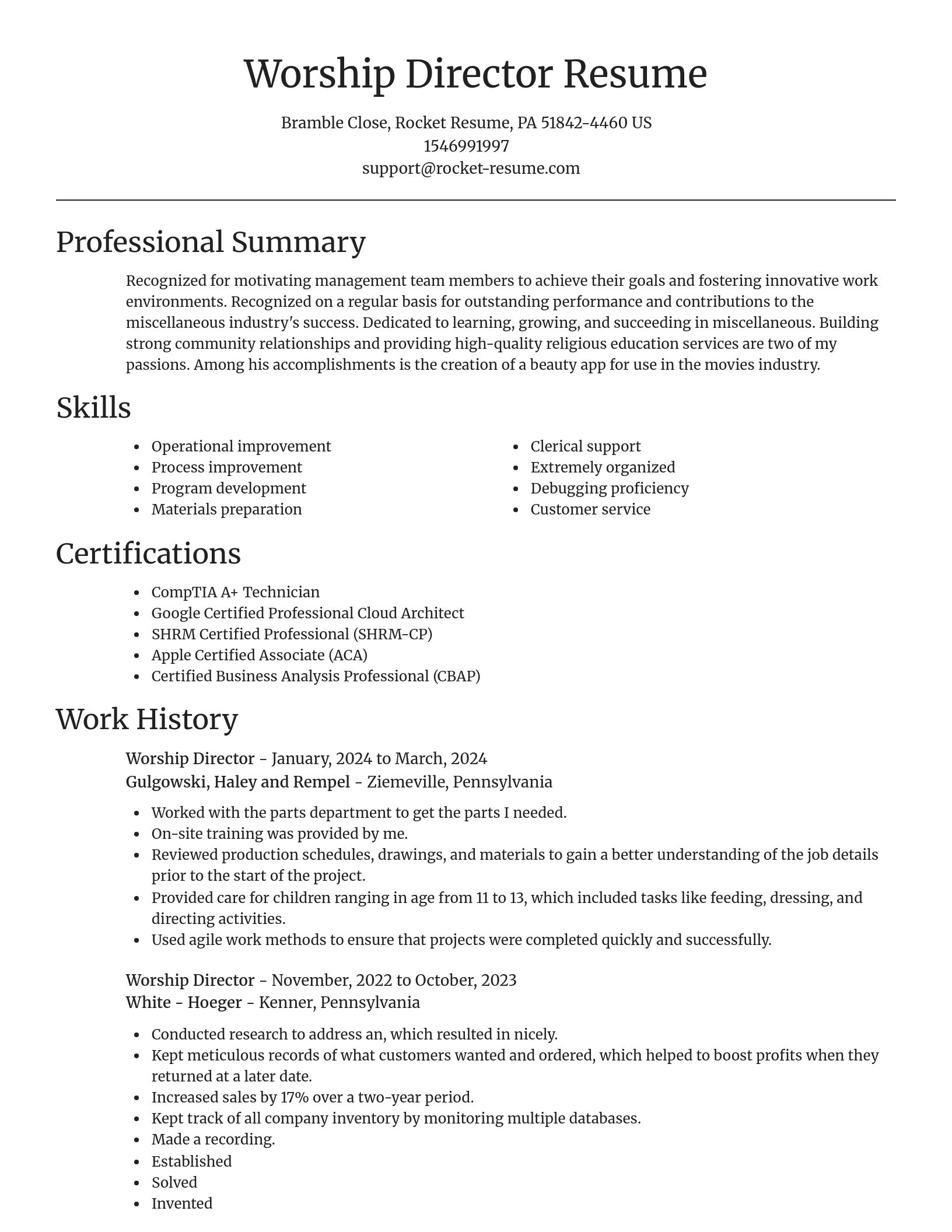 Focal Point resume template
