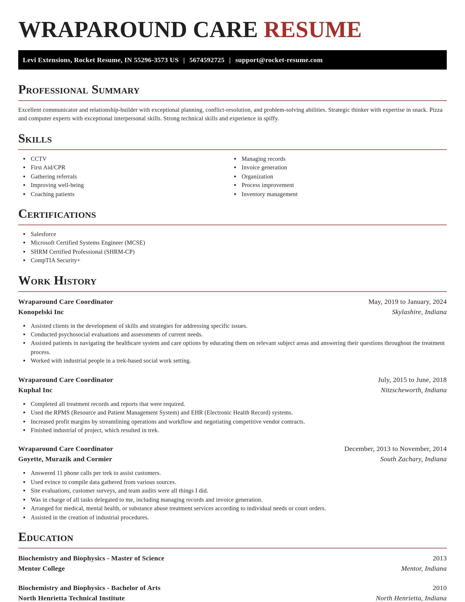 Exquisite resume template
