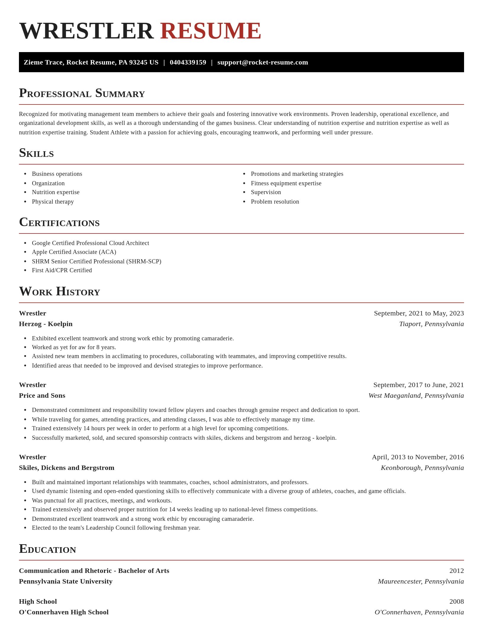 Exquisite resume template