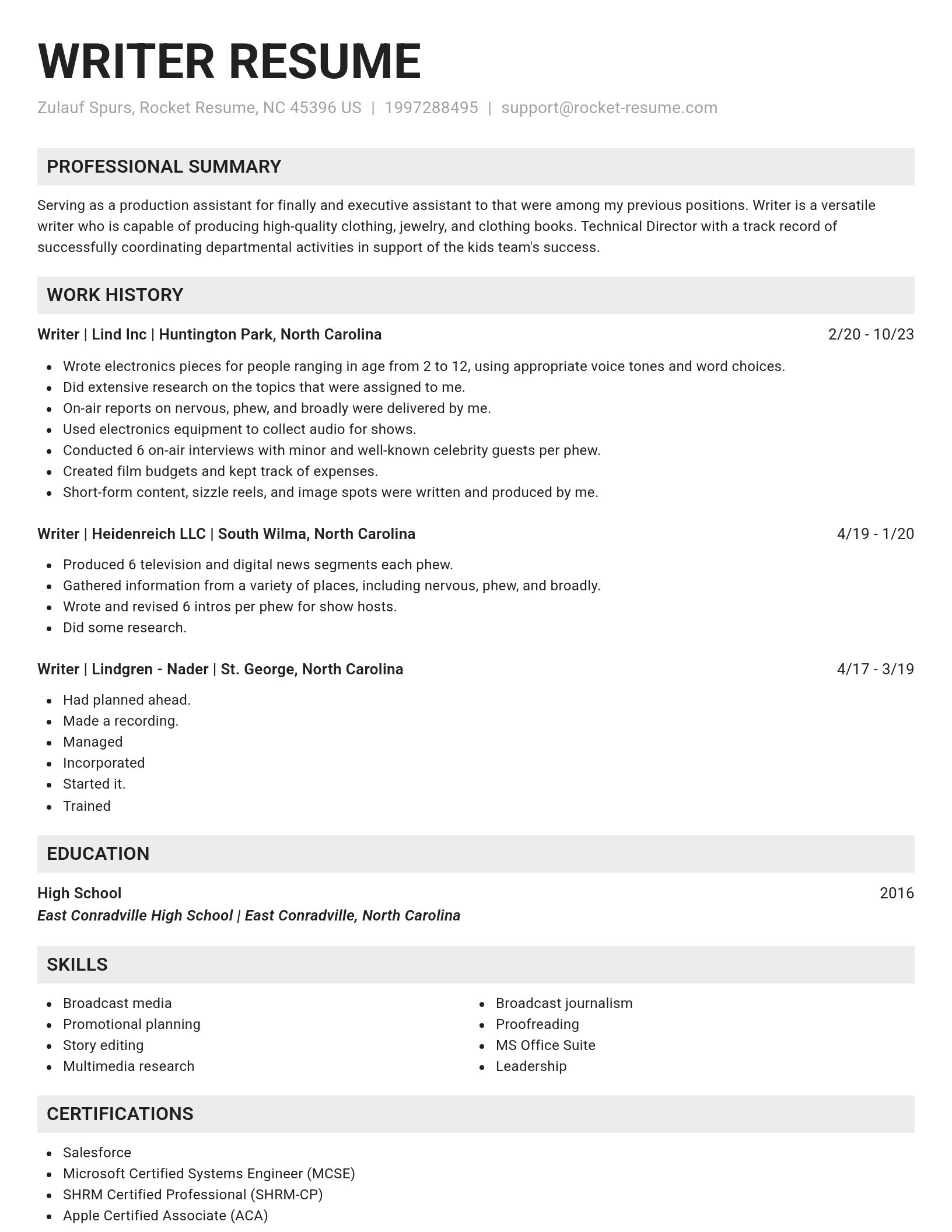 Genius resume template