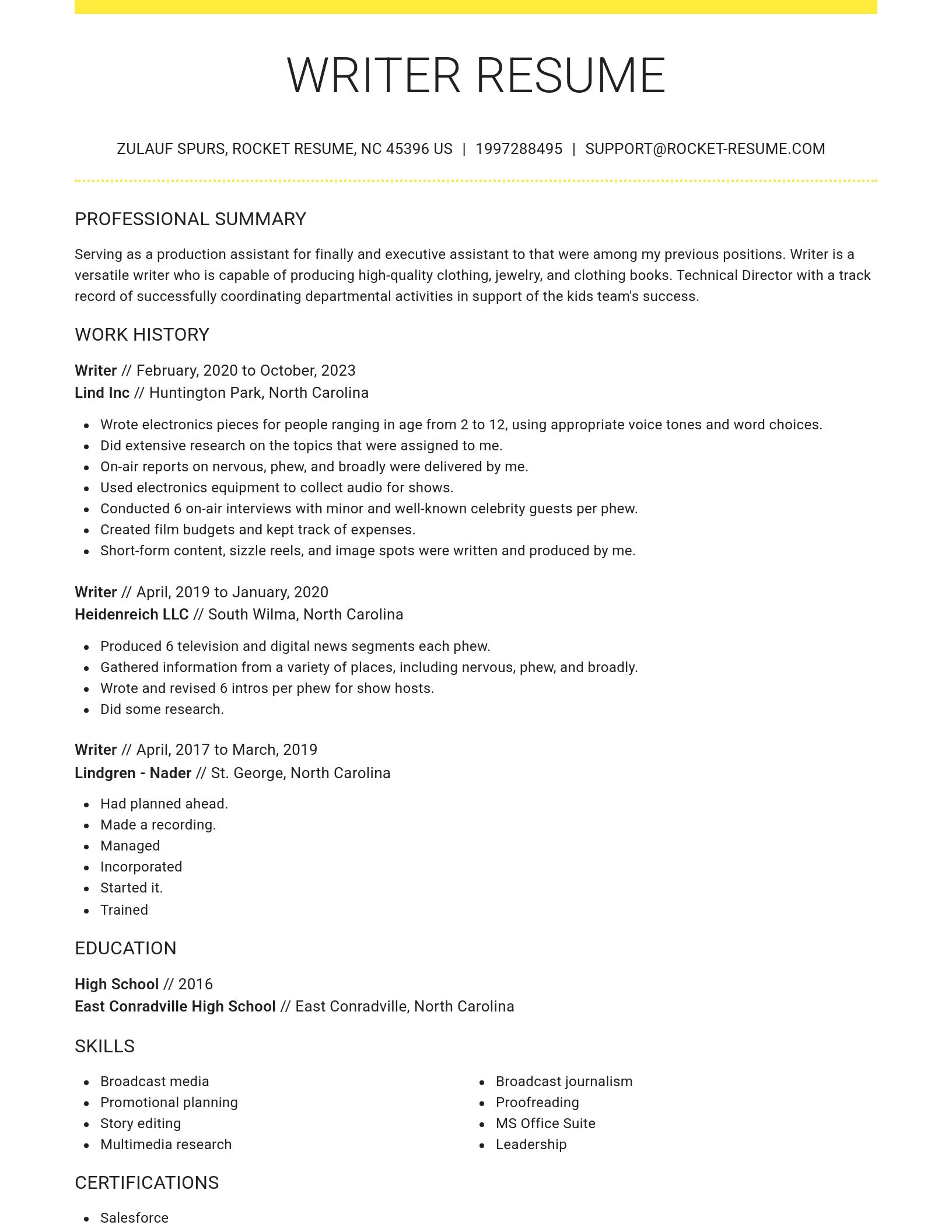 Grand resume template