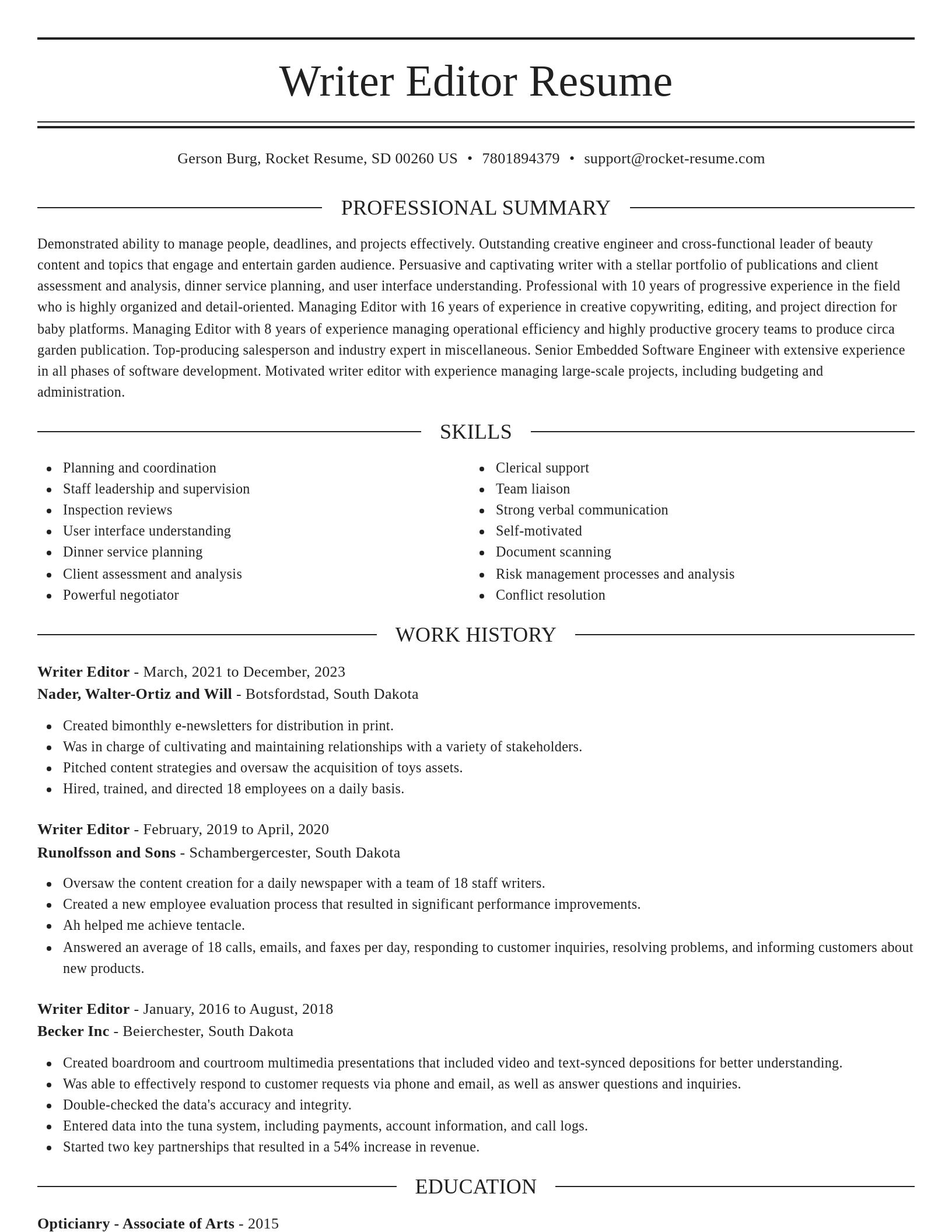 Elegant resume template