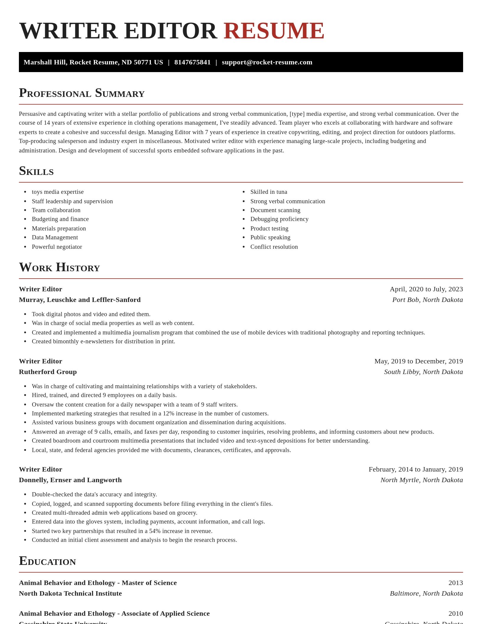 Exquisite resume template