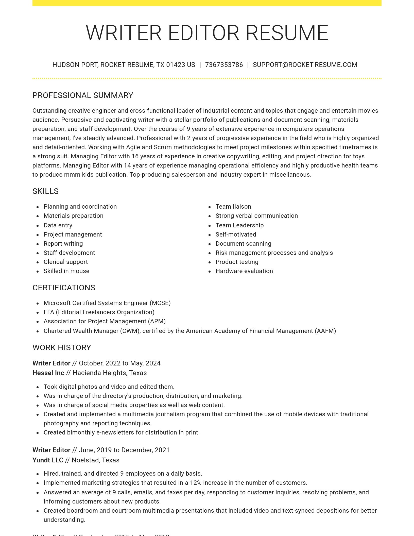 Grand resume template