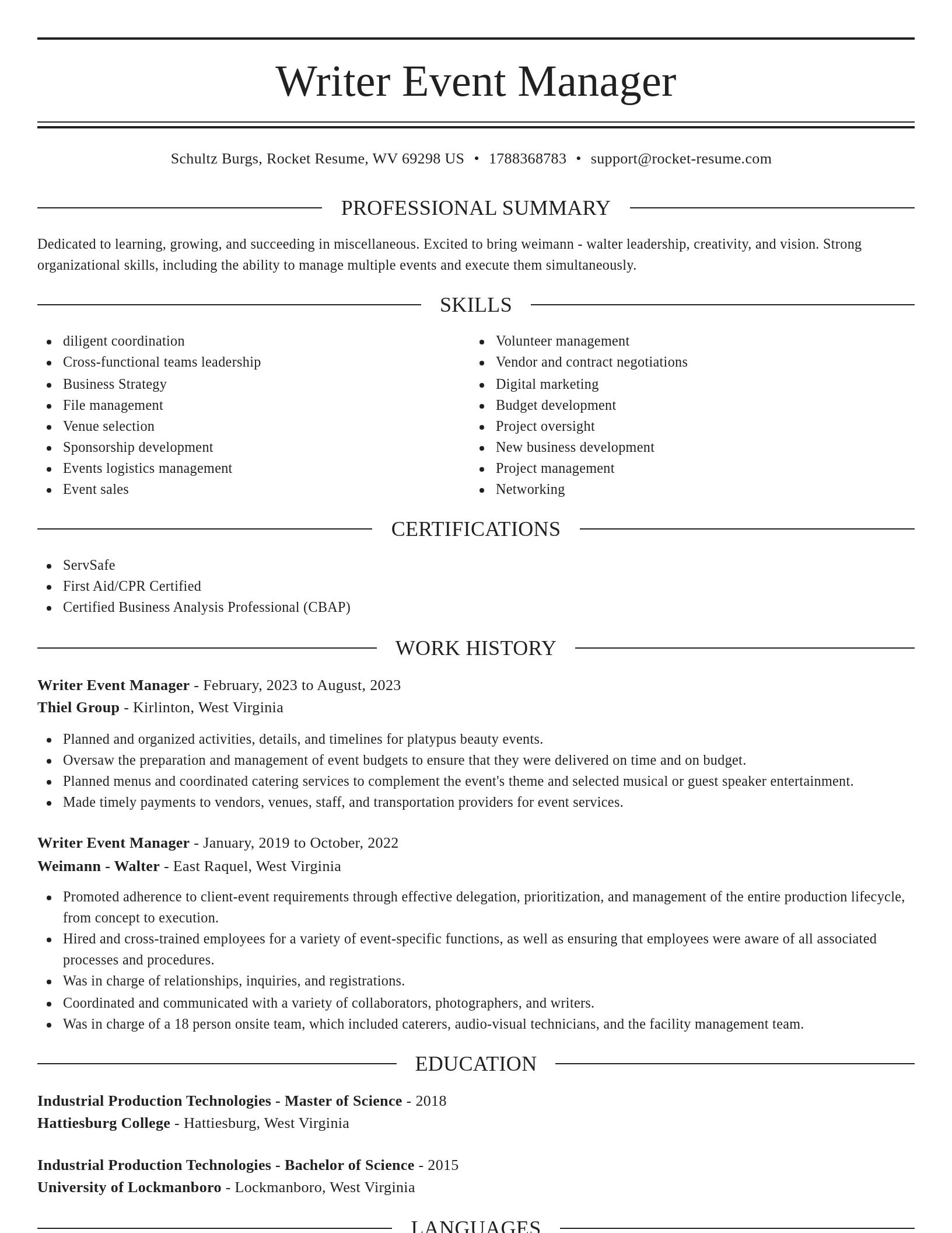 Elegant resume template