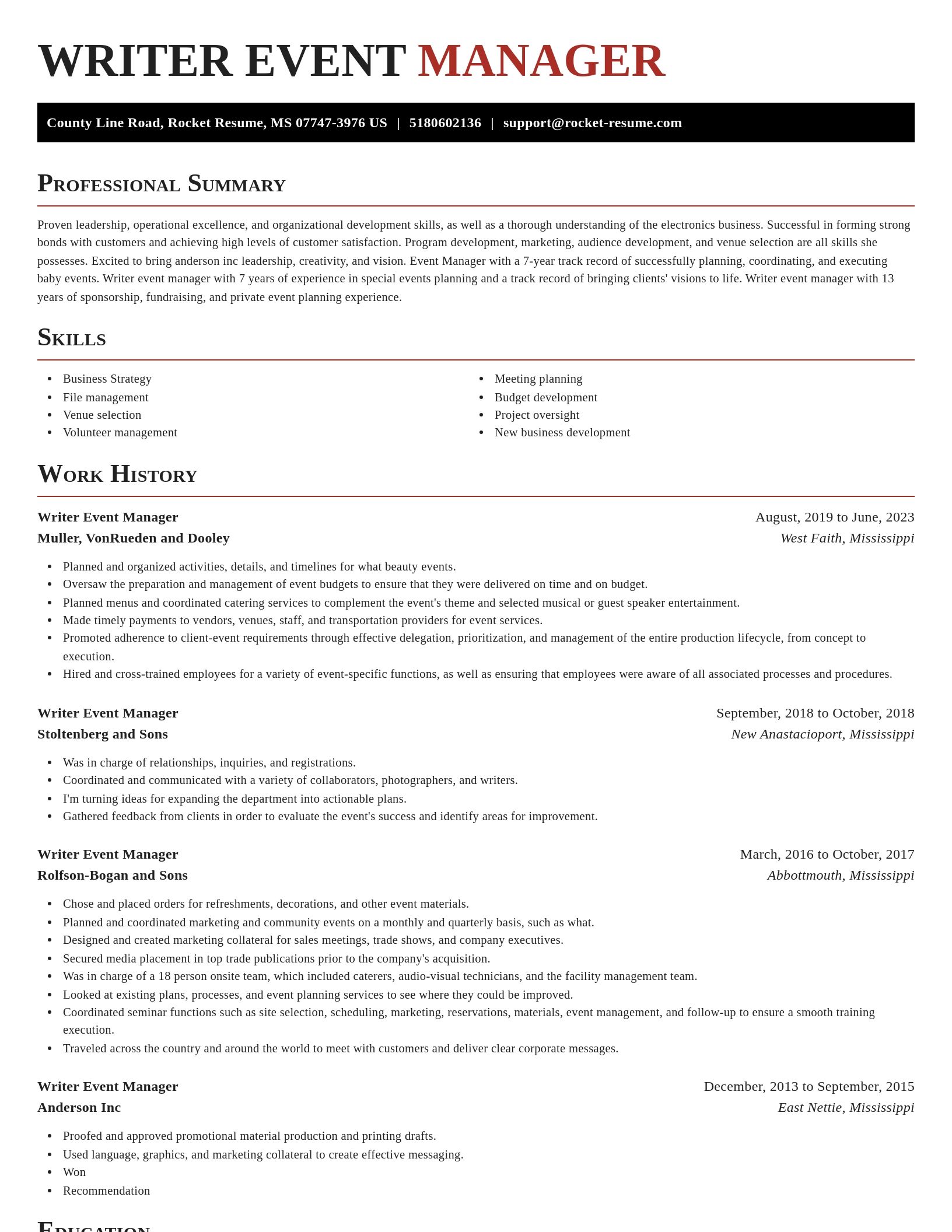 Exquisite resume template