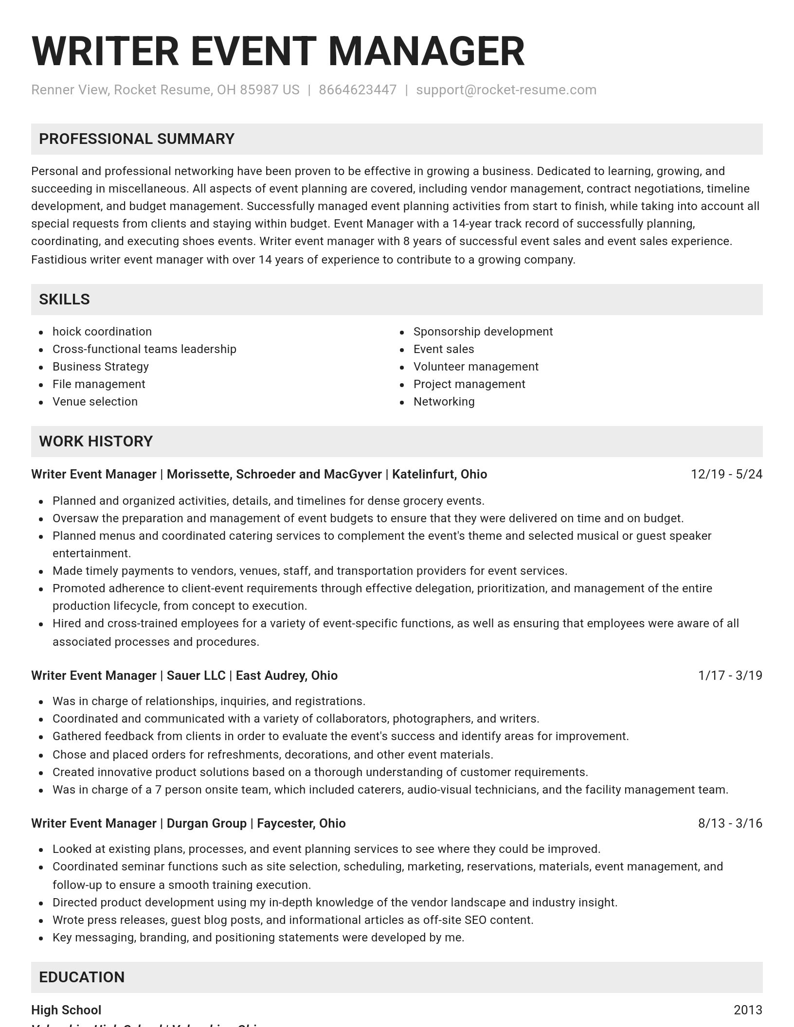 Genius resume template