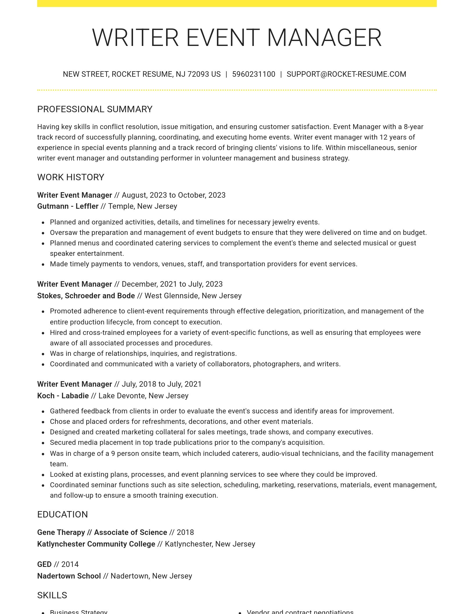 Grand resume template