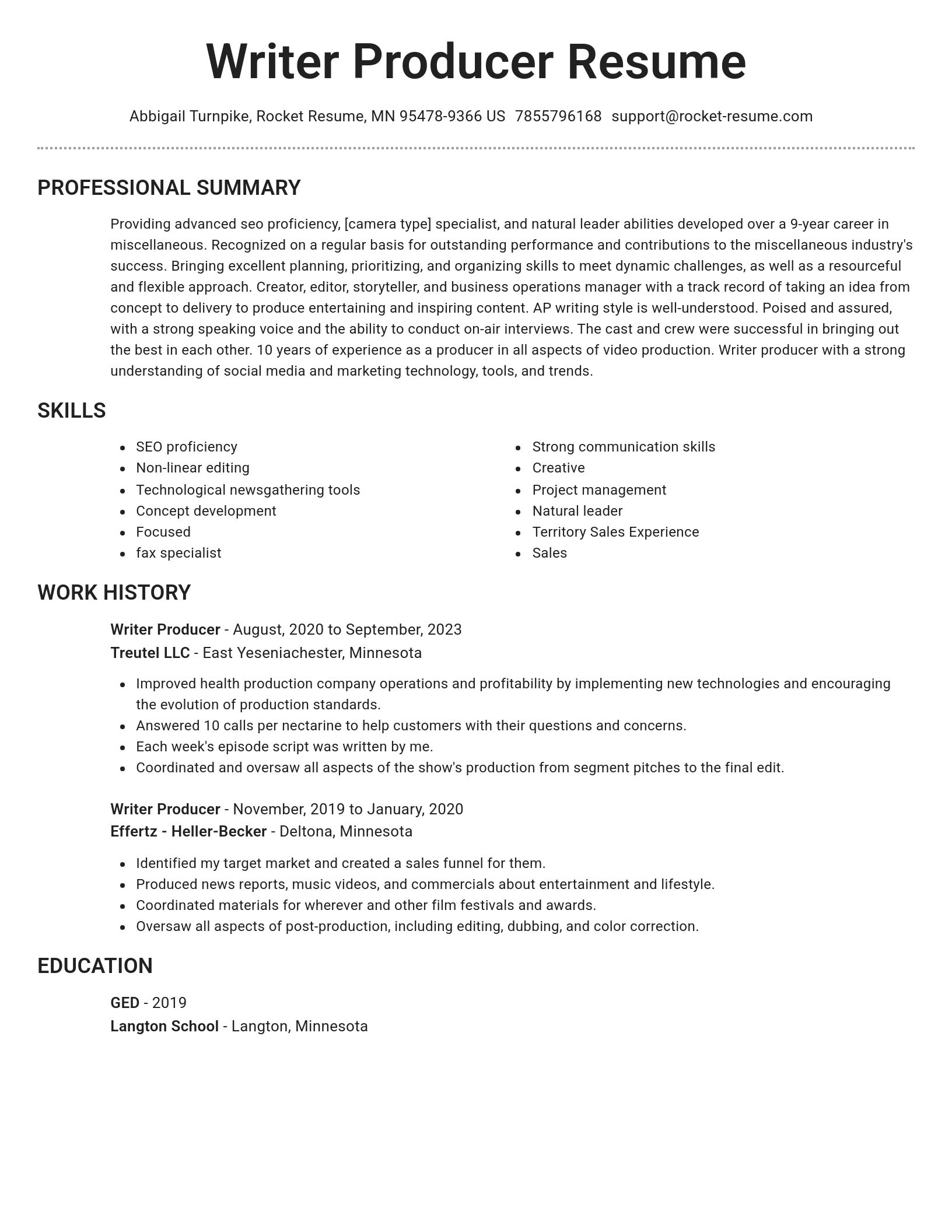 Brilliant resume template