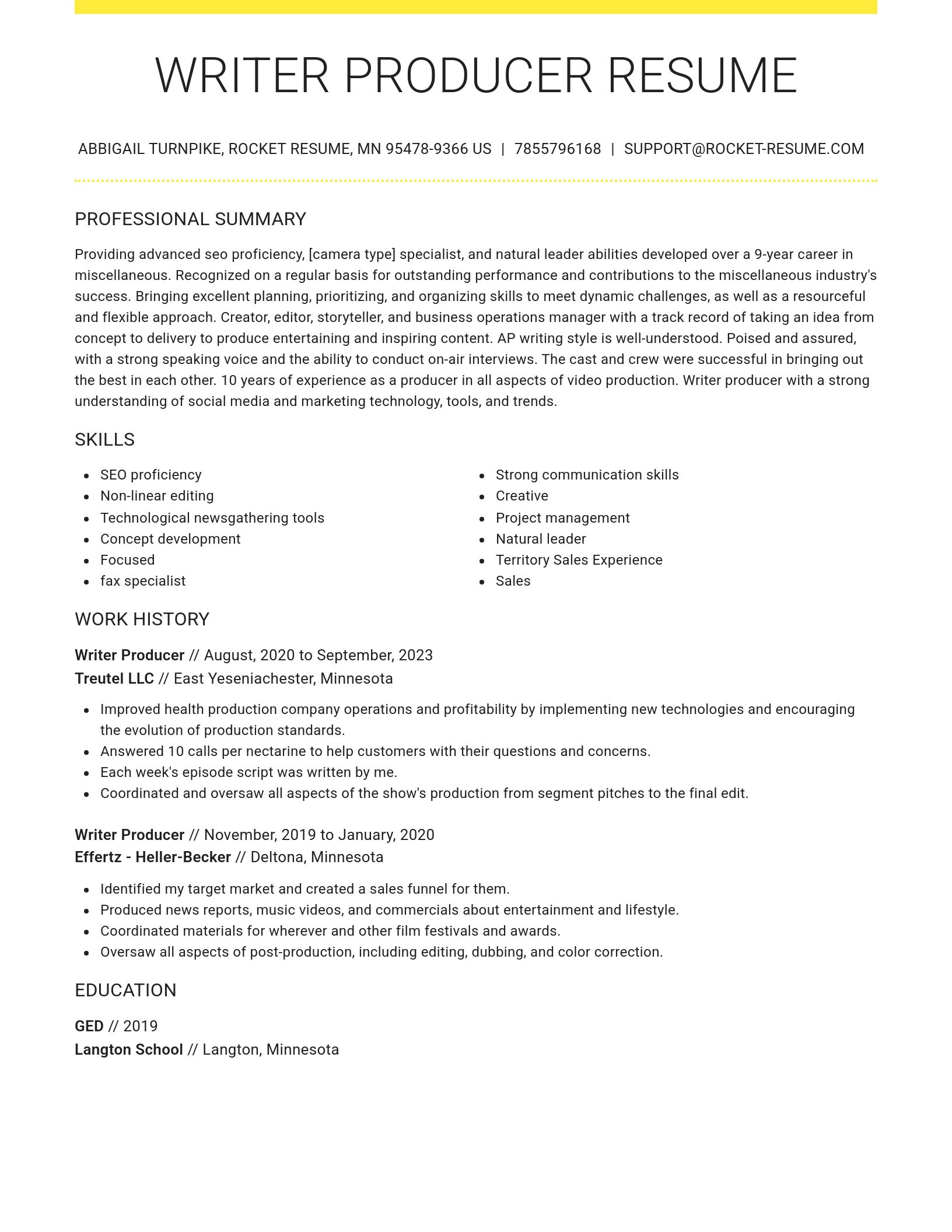 Grand resume template
