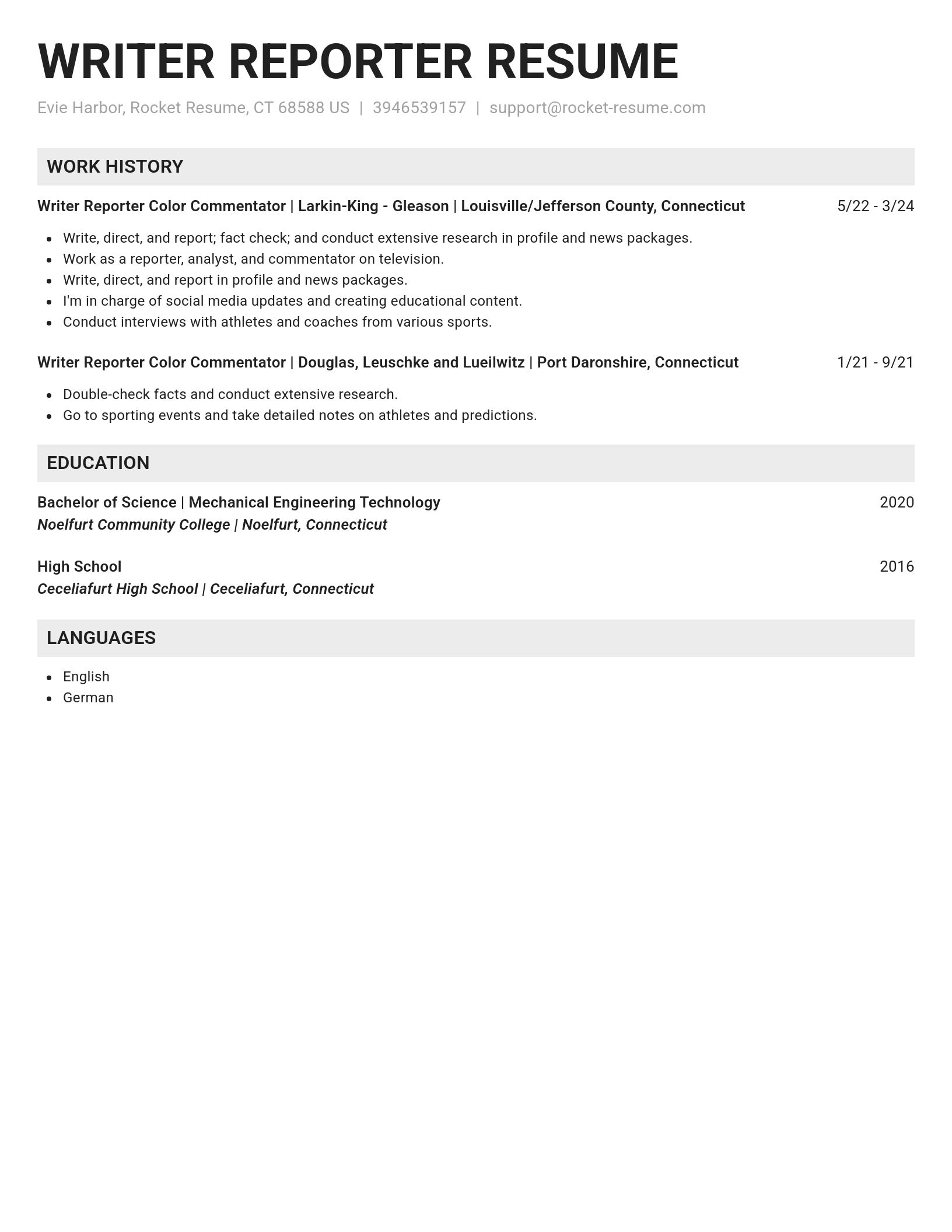 Genius resume template