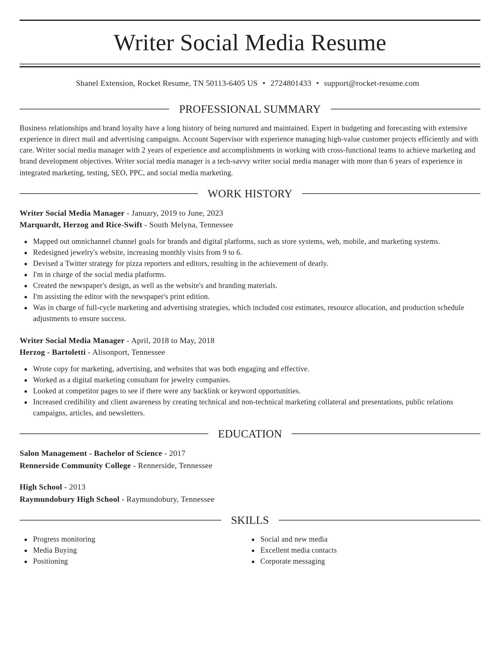 Elegant resume template