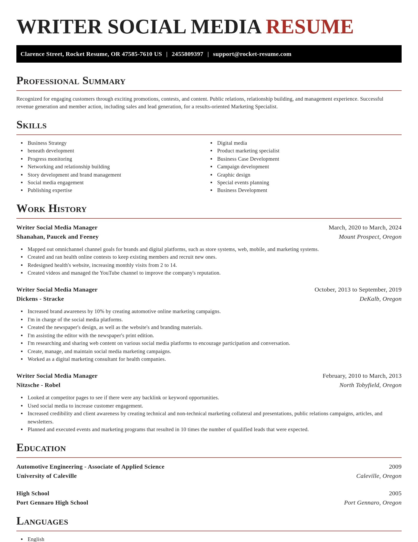 Exquisite resume template