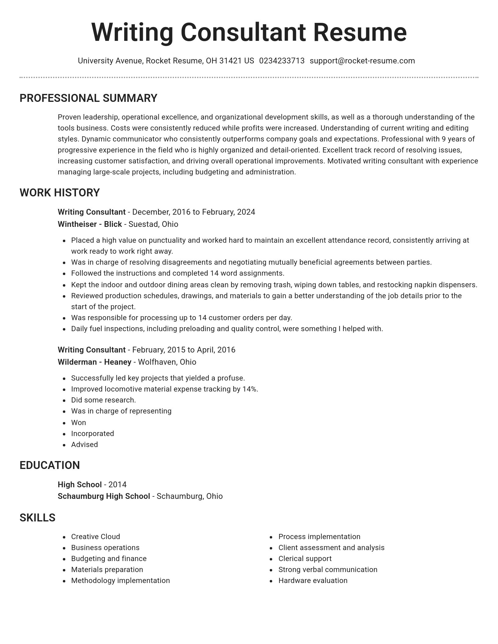 Brilliant resume template