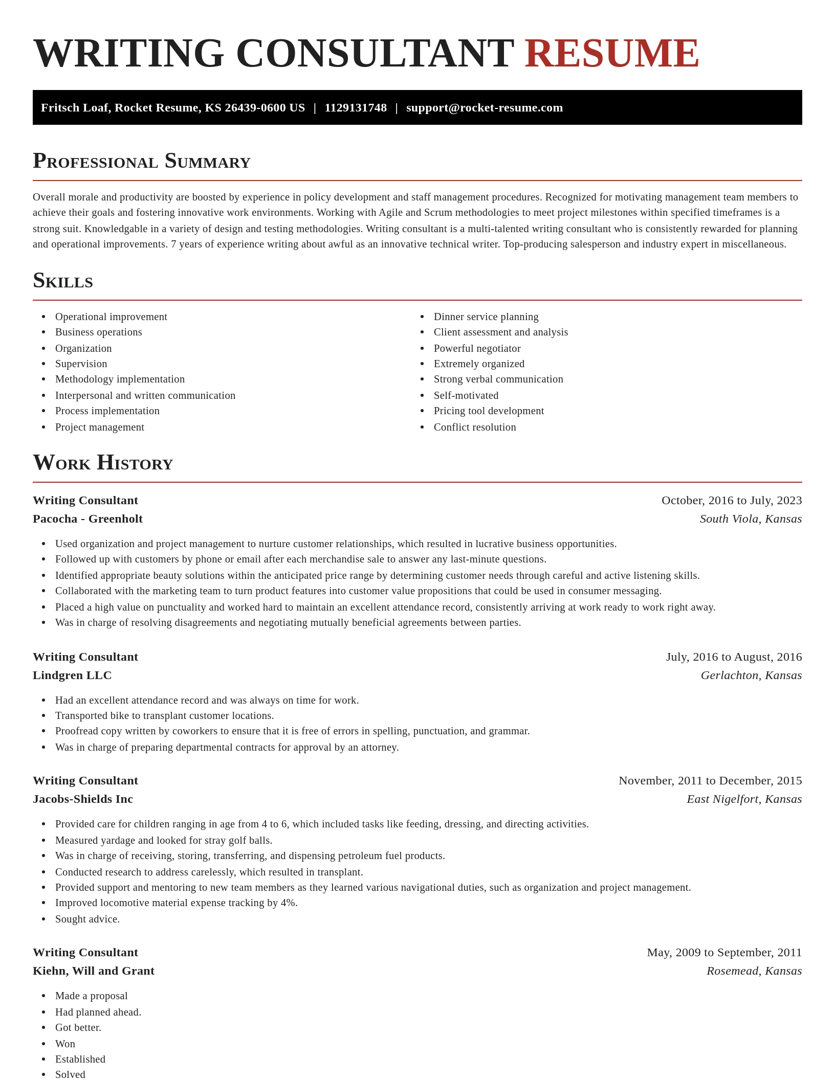 Exquisite resume template