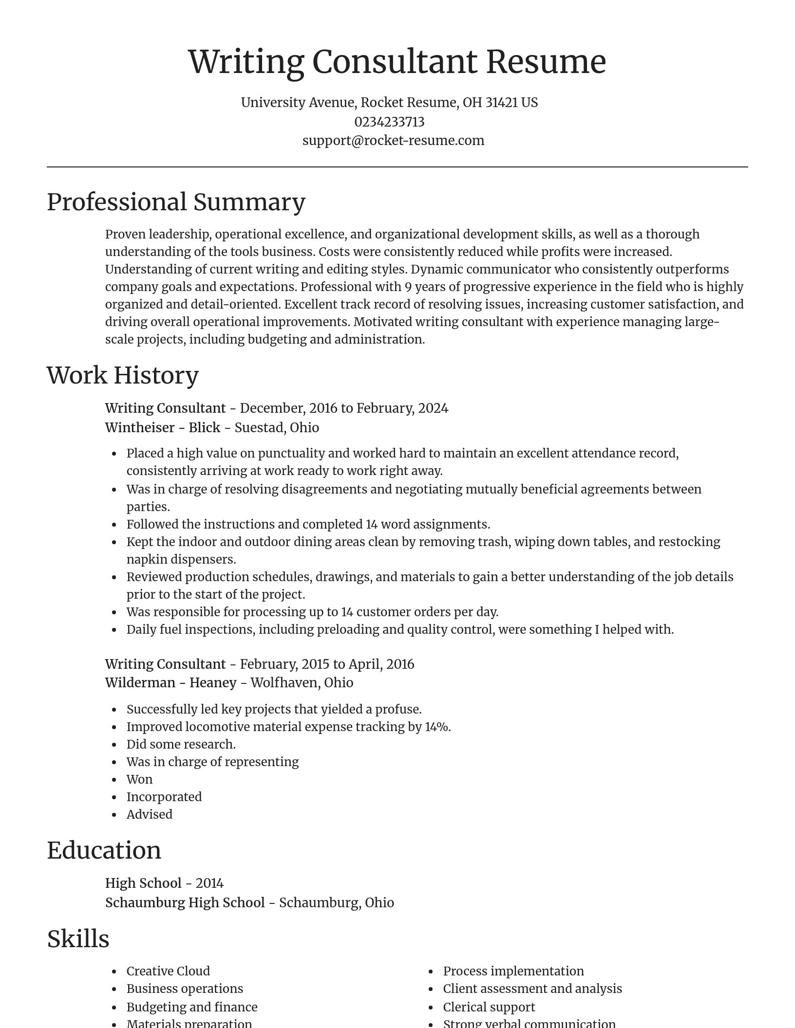 Focal Point resume template