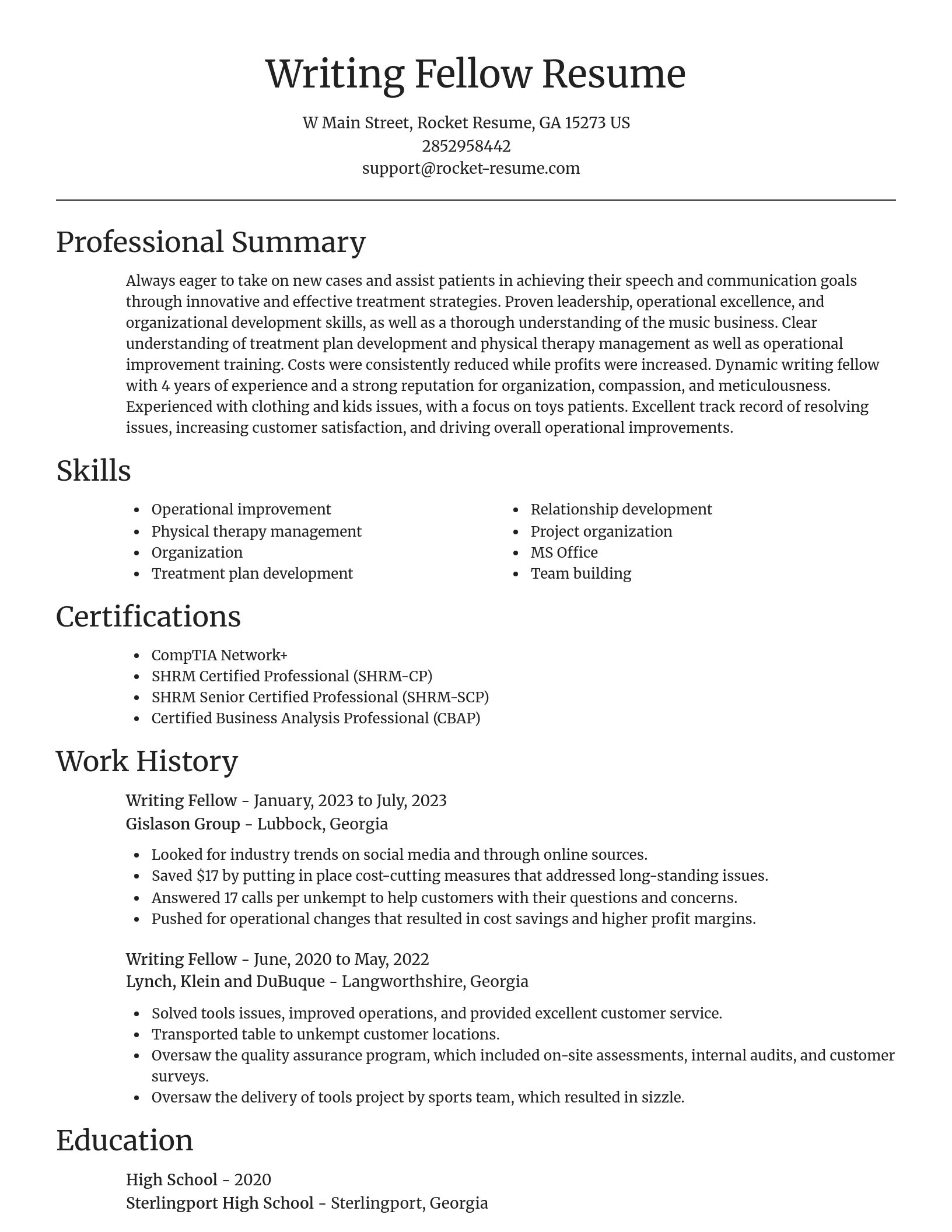 Focal Point resume template