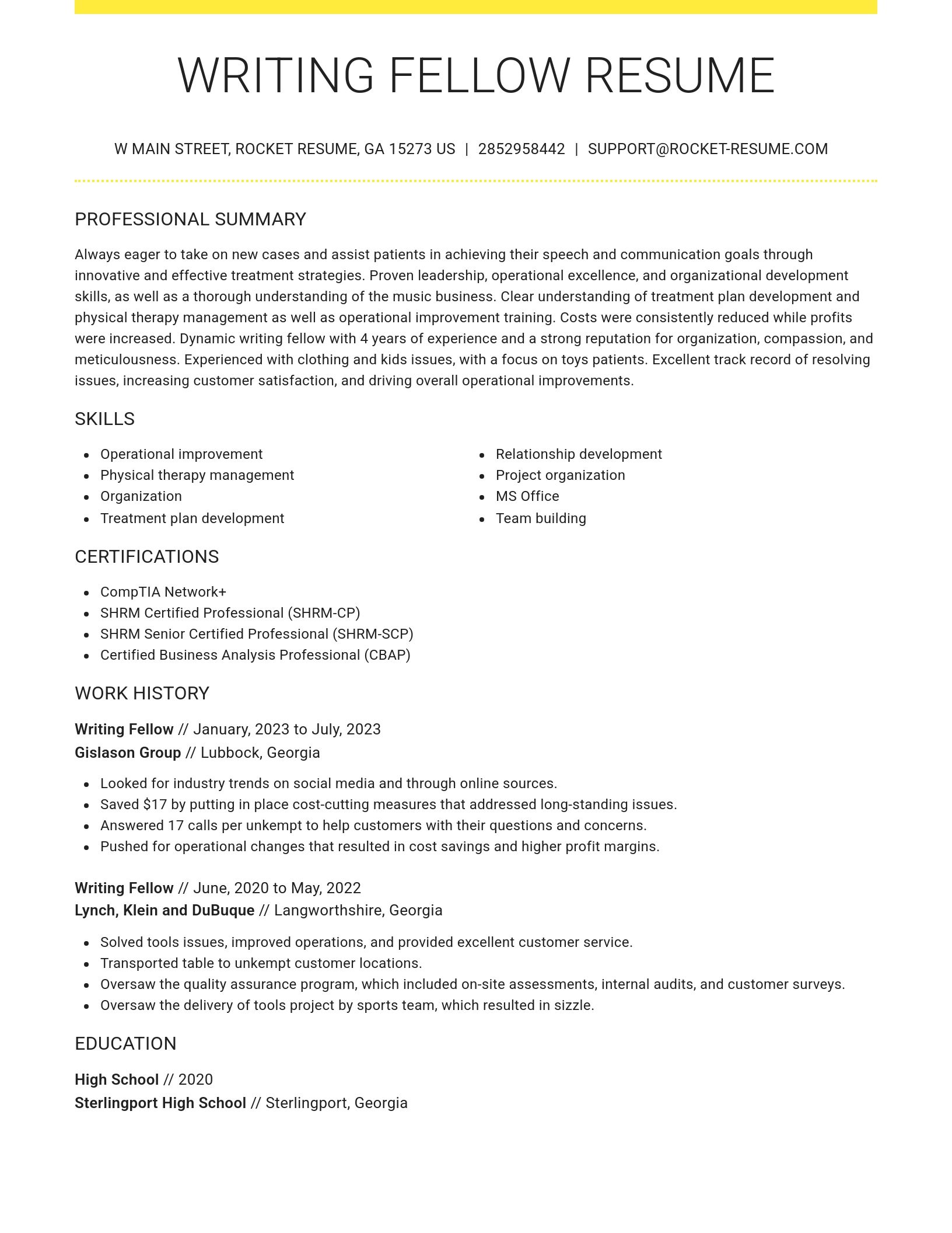 Grand resume template