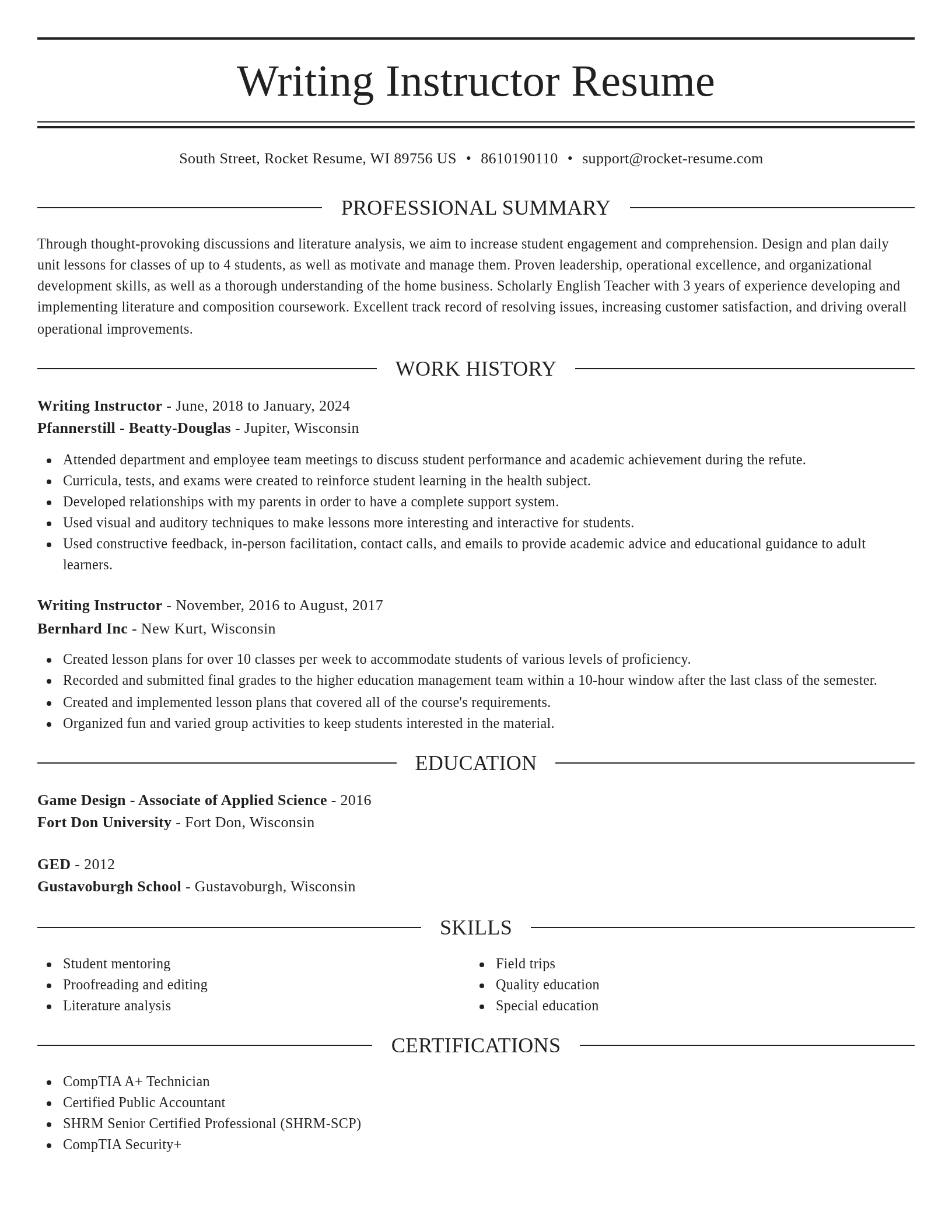 Elegant resume template