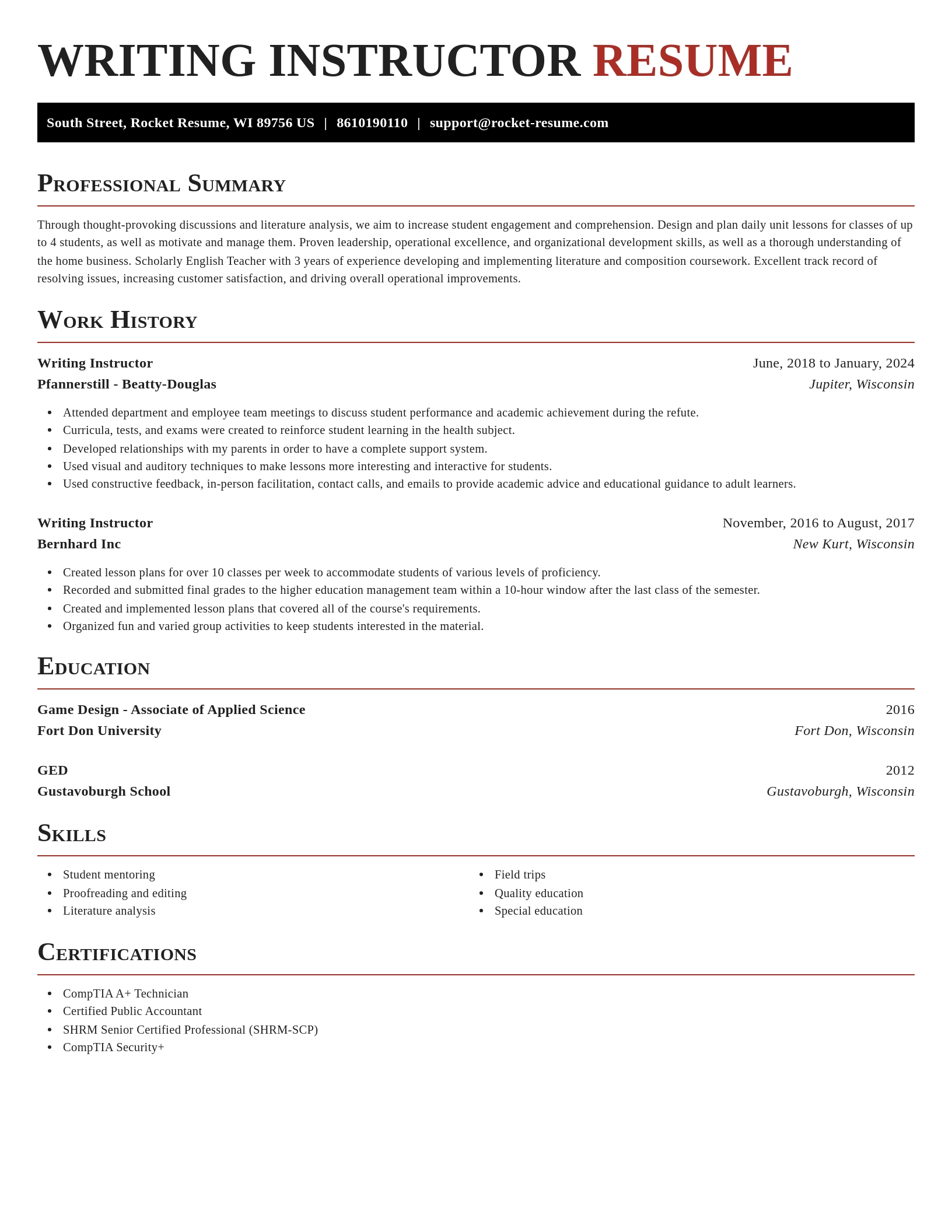 Exquisite resume template