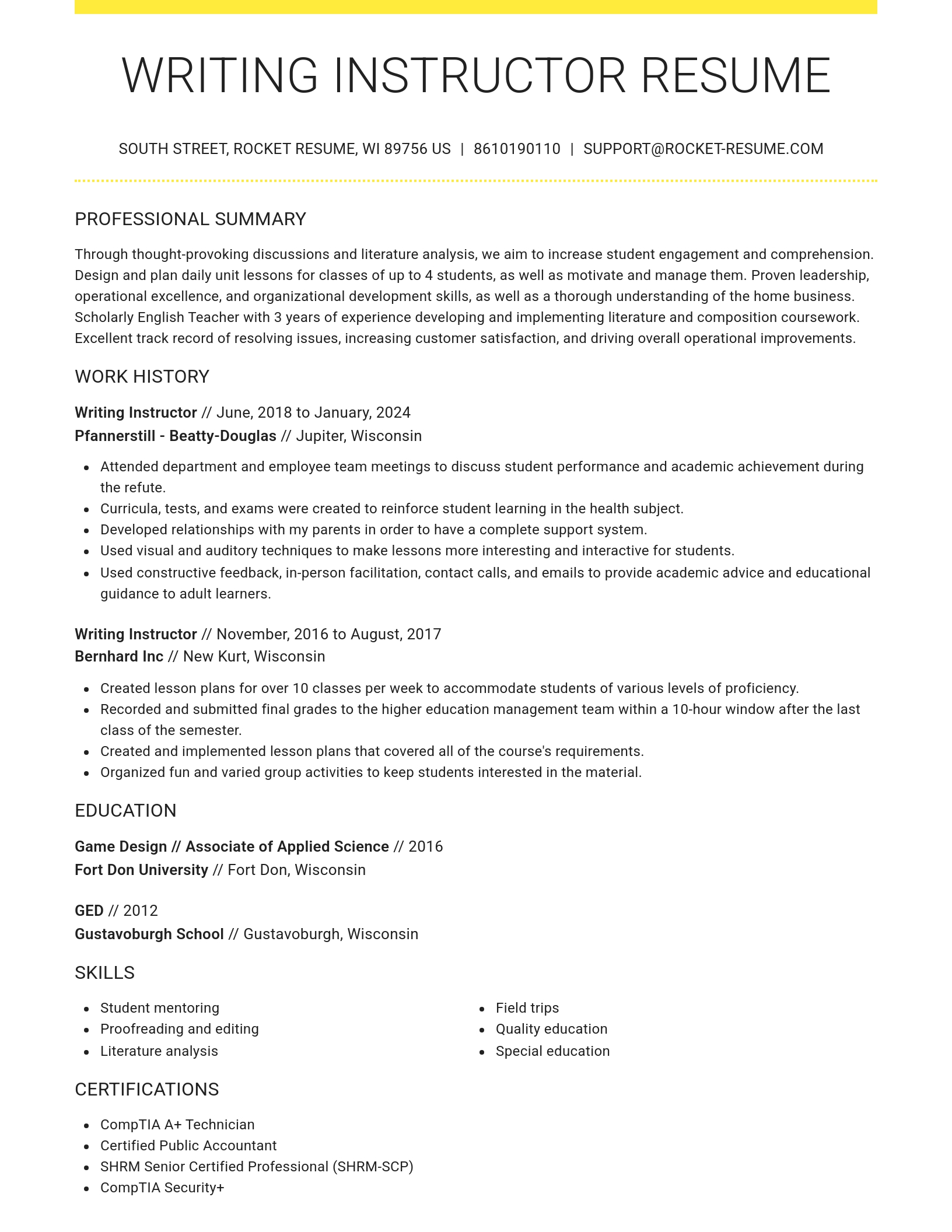 Grand resume template