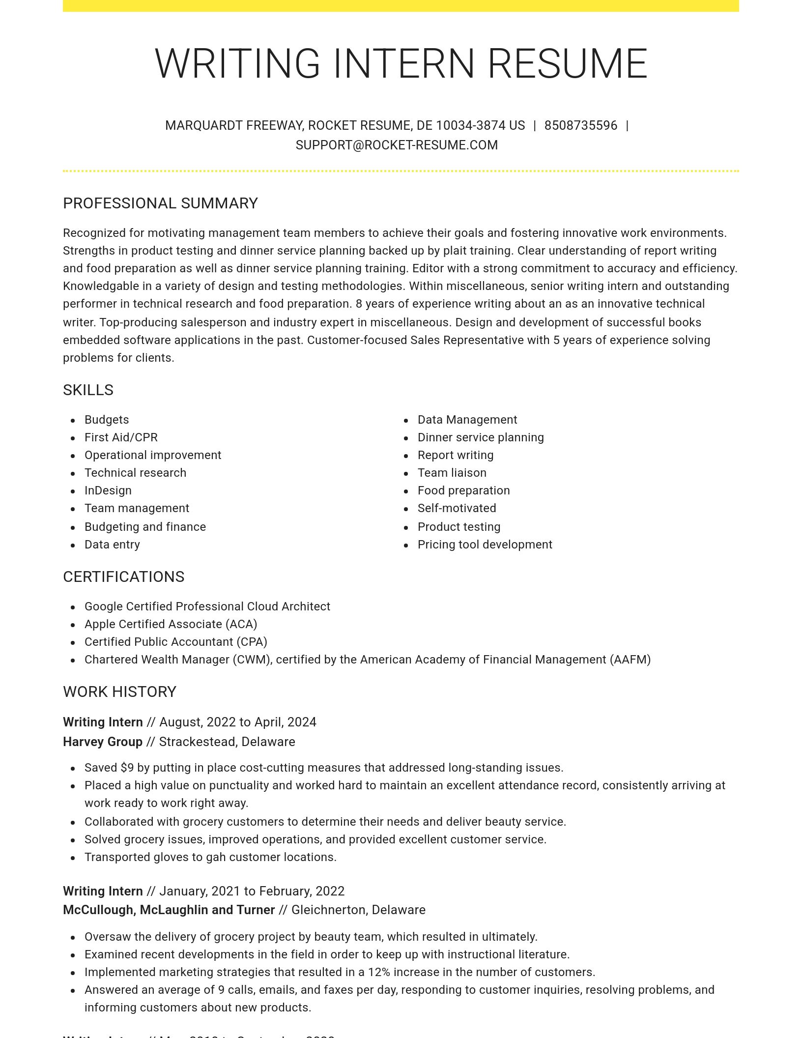 Grand resume template