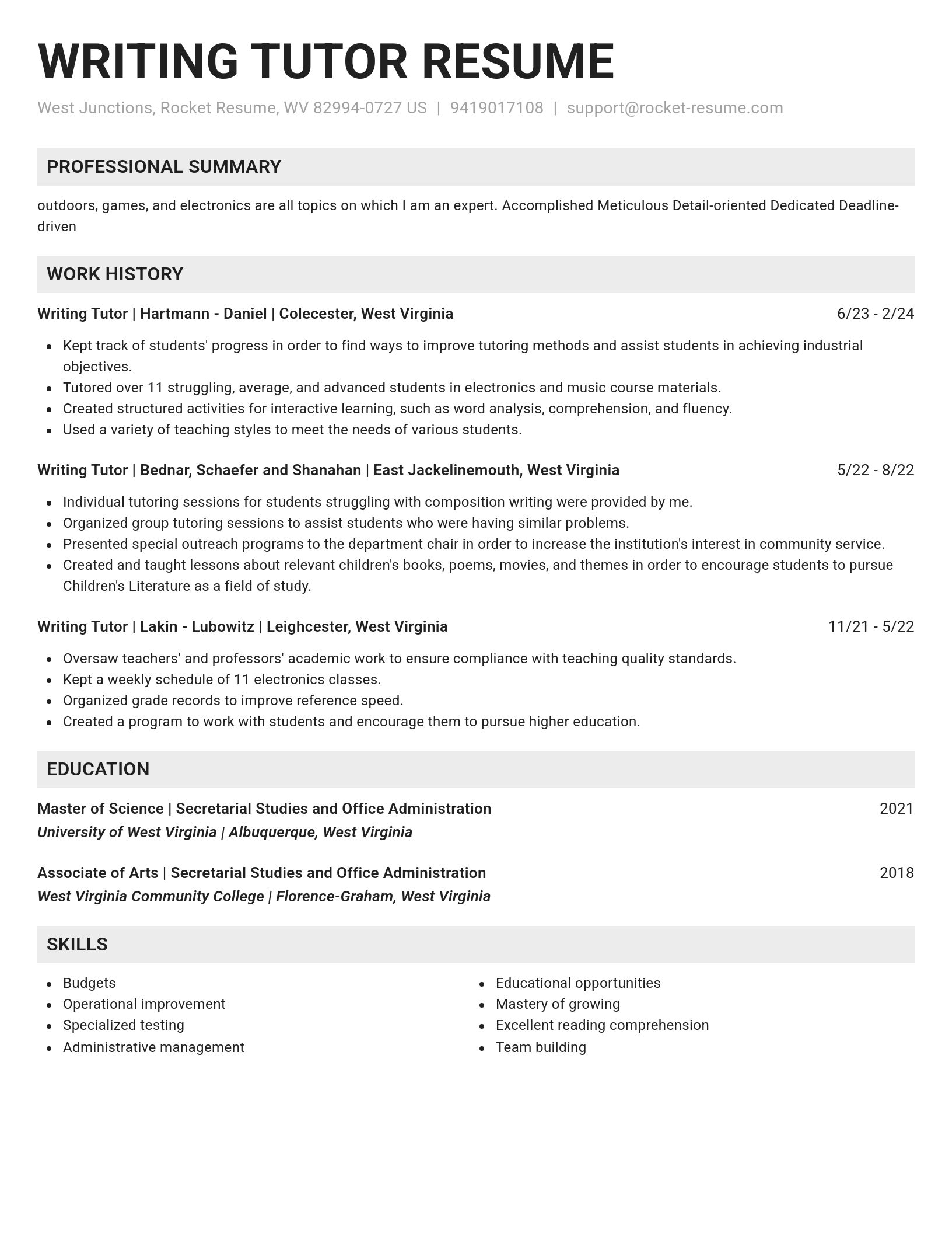 Genius resume template