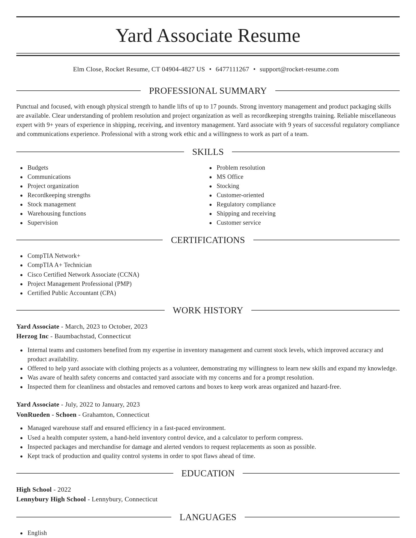 Elegant resume template