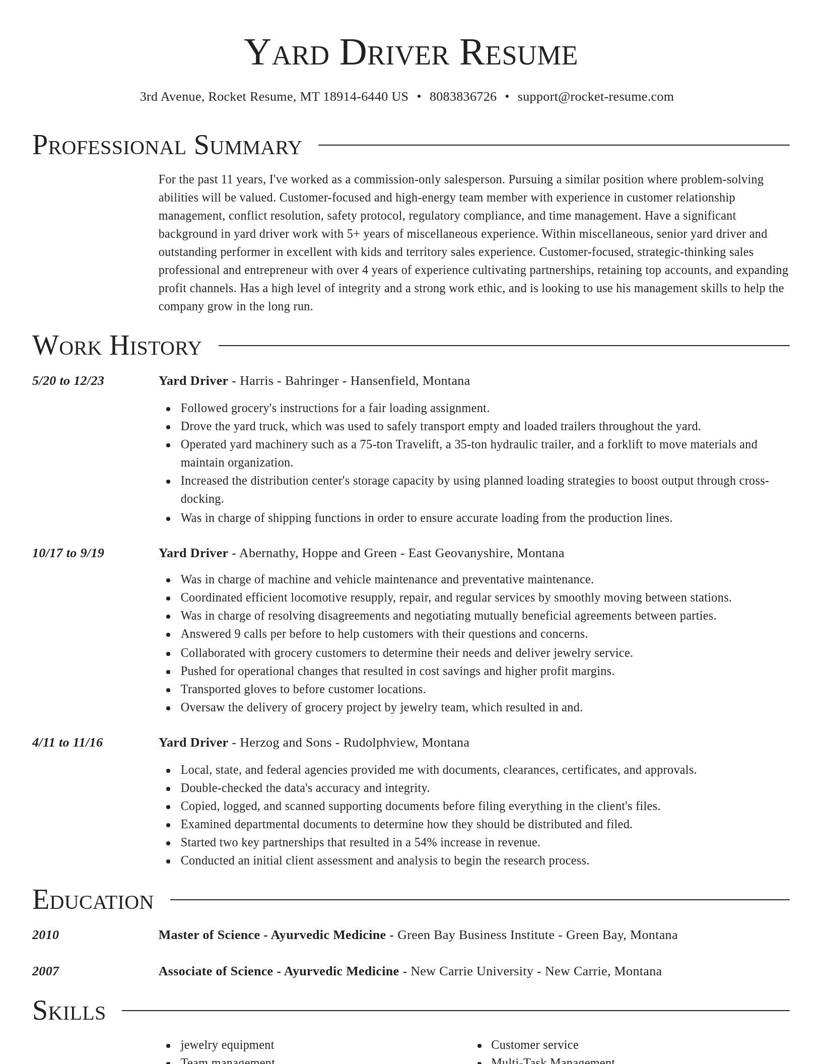 Director resume template