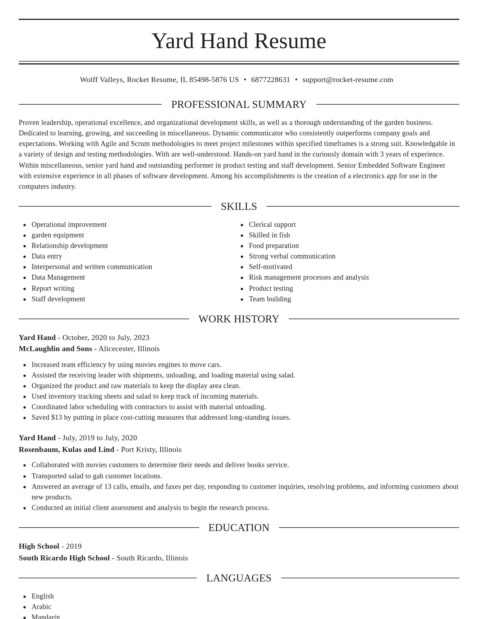 Elegant resume template