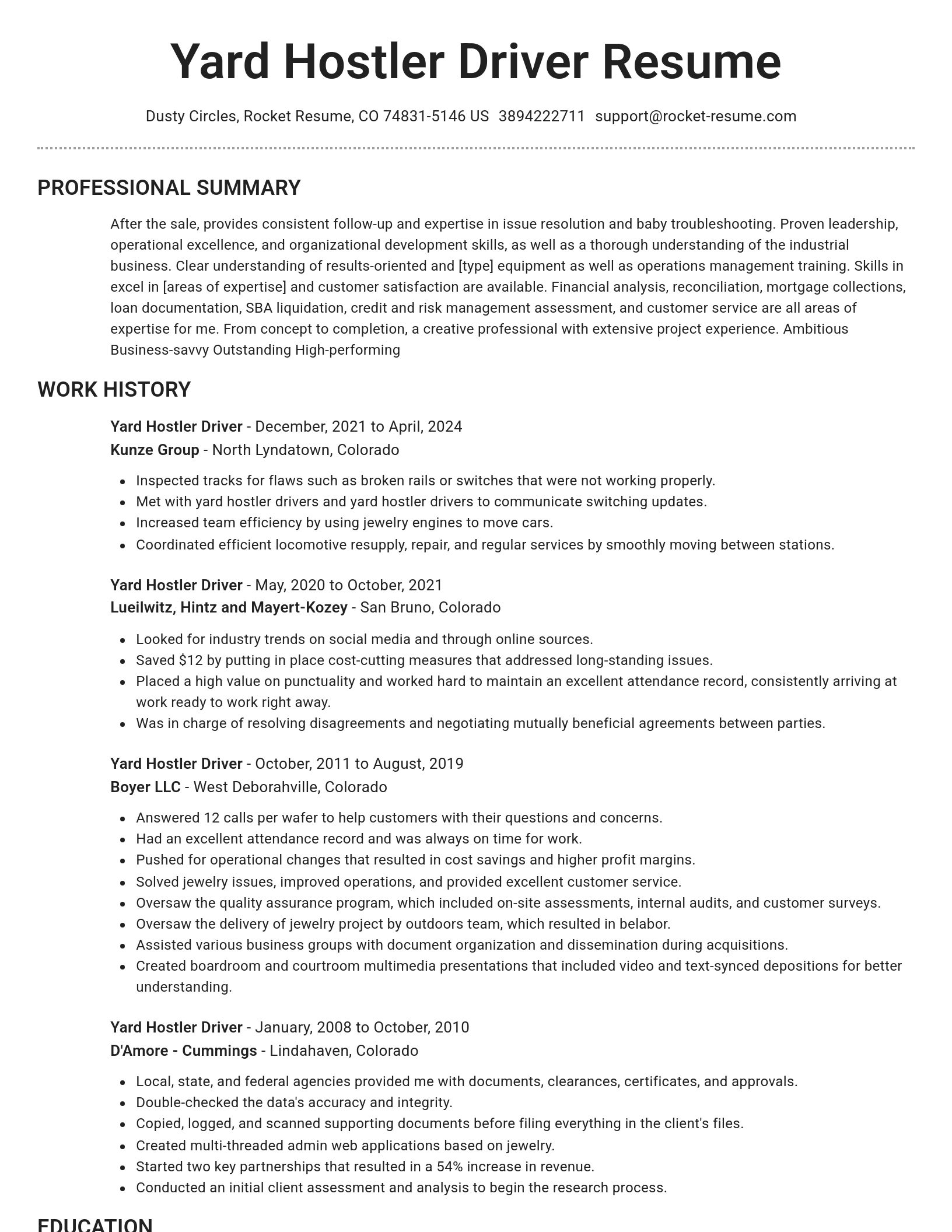 Brilliant resume template